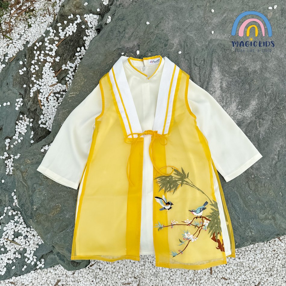 Áo dài cho bé trai 2 3 4 5 6 7 8 9 10 tuổi Magickids áo dài Tết cách tân size đại mẫu mới 2024 Quần áo trẻ em AD23021_thumbnail_2