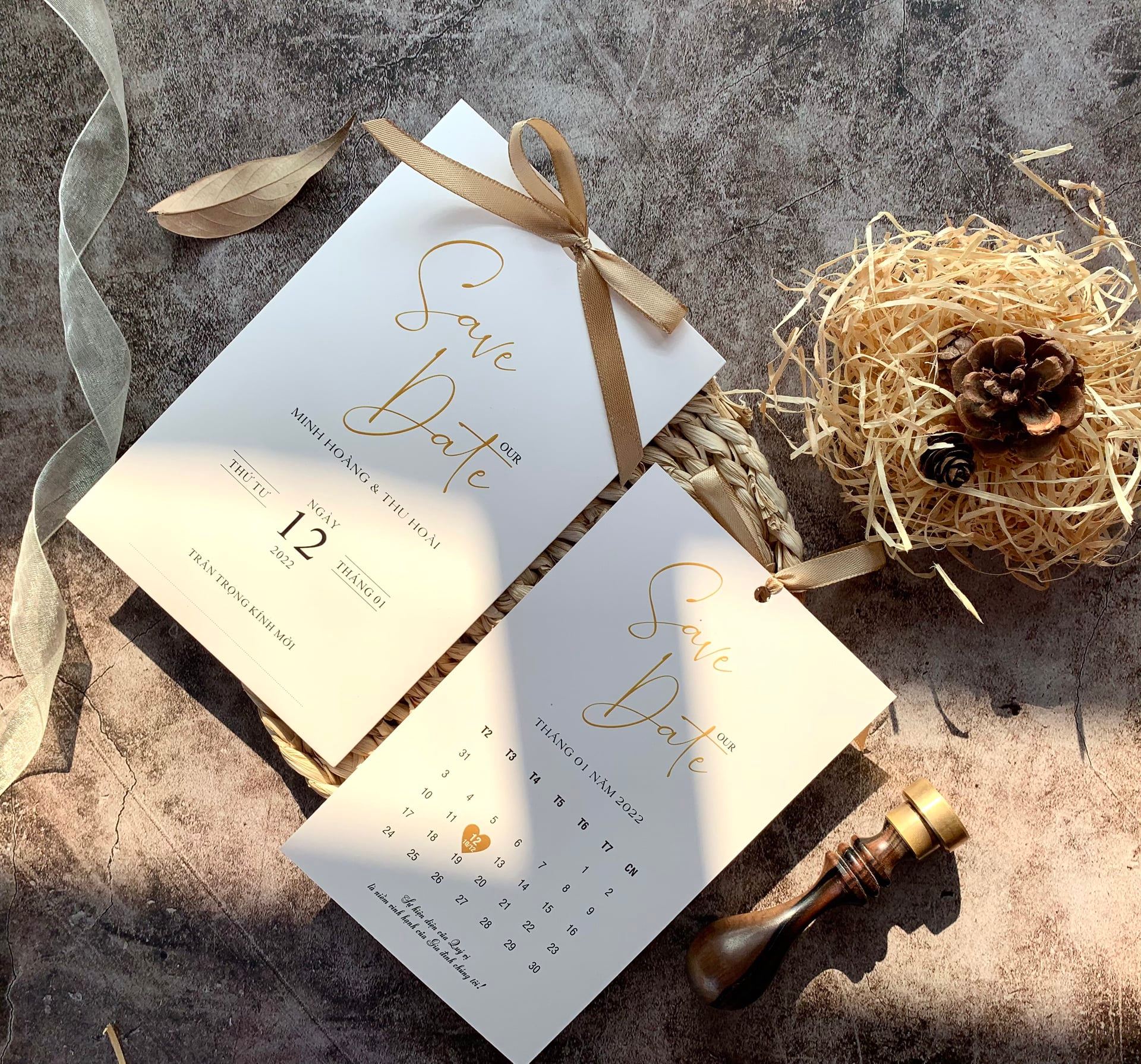 Thiệp phong bì rút Creamy TCM003