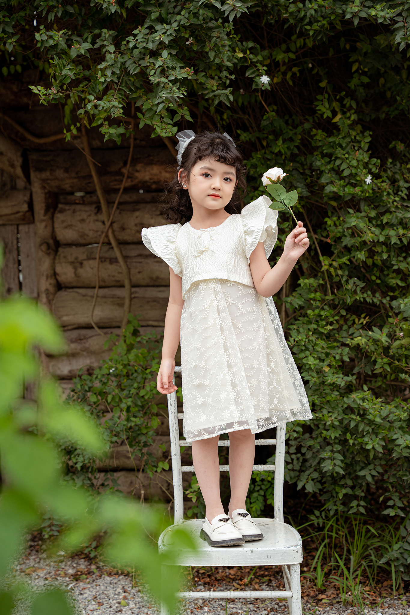 Váy suông tay 2 tầng đính nơ ngọc_thumbnail_1