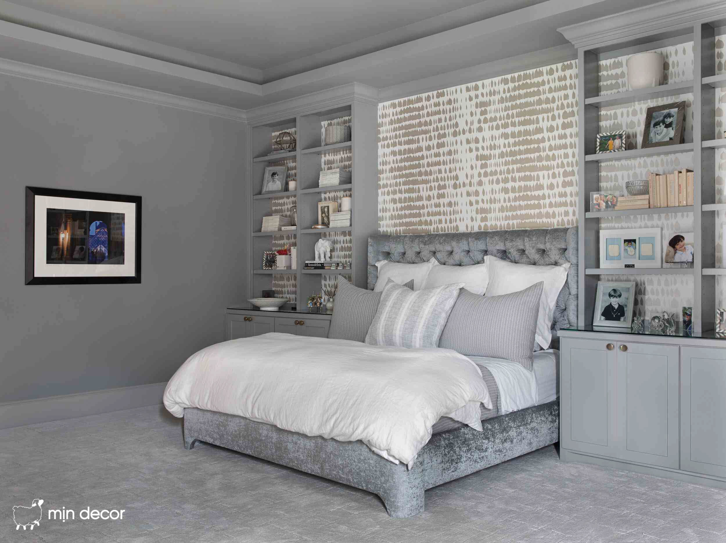 Top mẫu phòng ngủ màu xám hiện đại, sang trọng nhất 2022