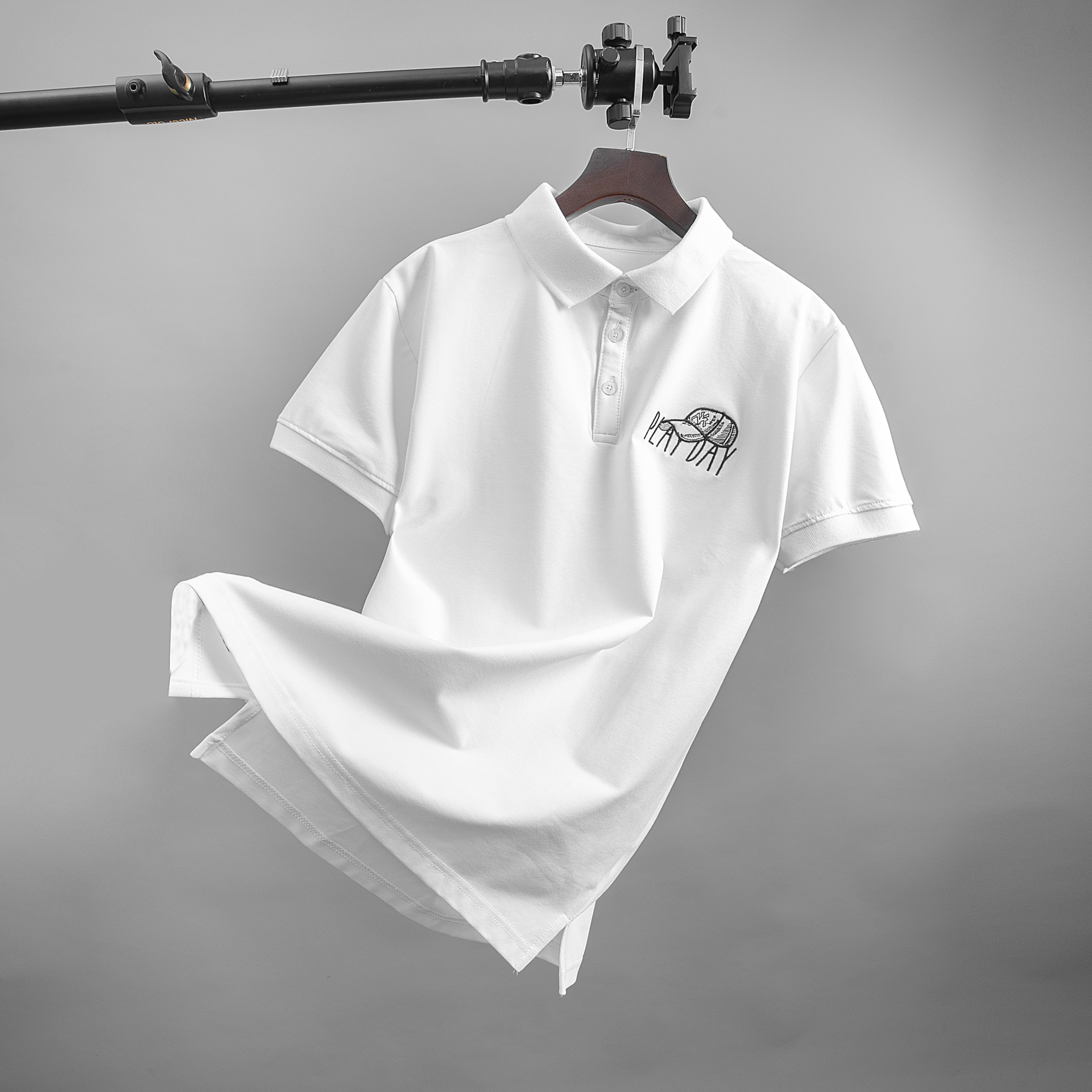 Áo polo nam AMANO cổ bẻ in pet chất vải Cotton xuất xịn, form dáng regular, trẻ trung, lịch lãm - POLO012