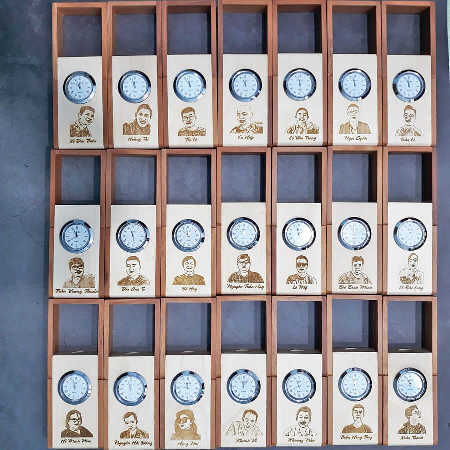 Combo CBB08 bút gỗ + đồng hồ đựng bút dạng gấp