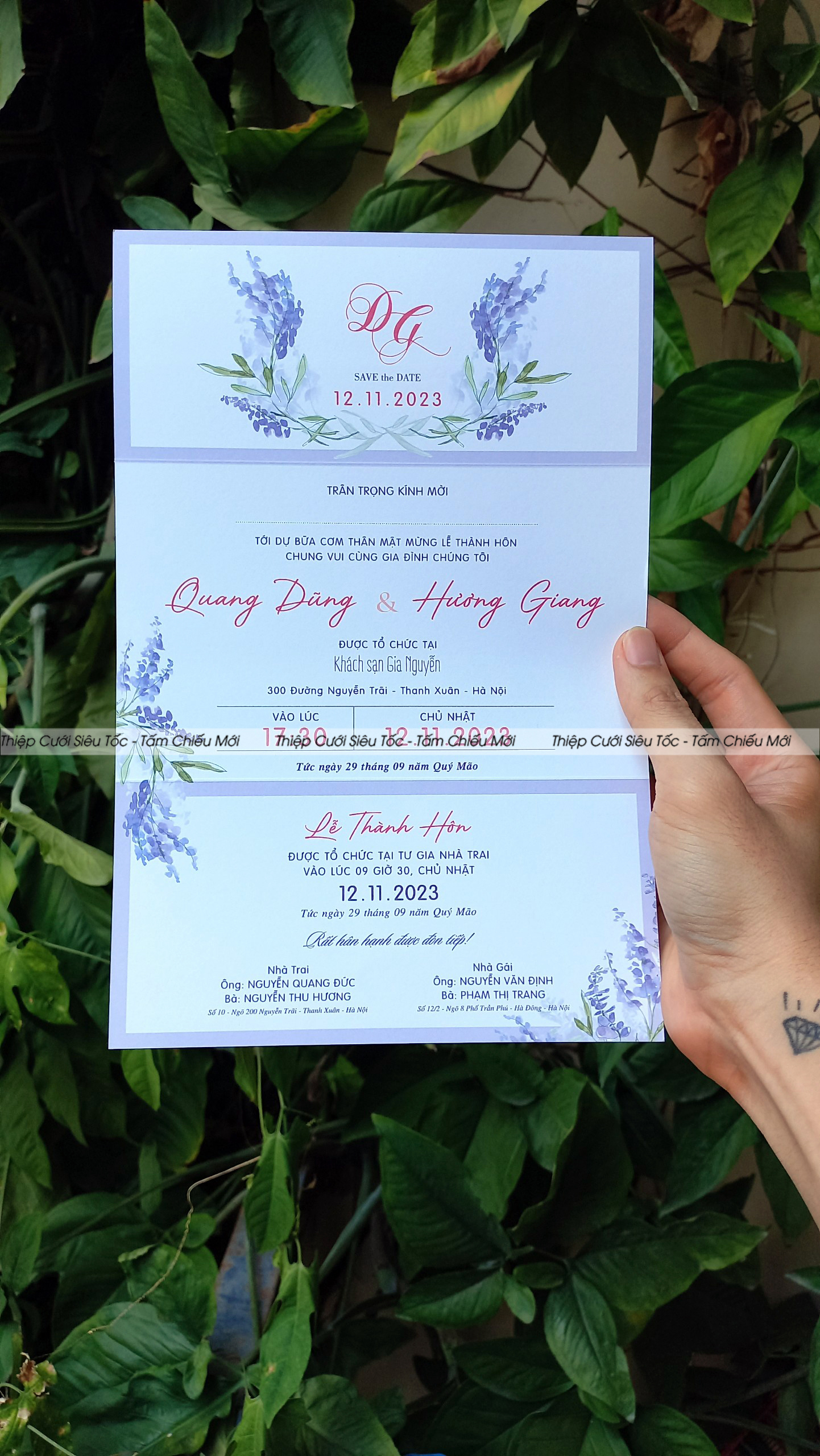 Thiệp gập classic HD288