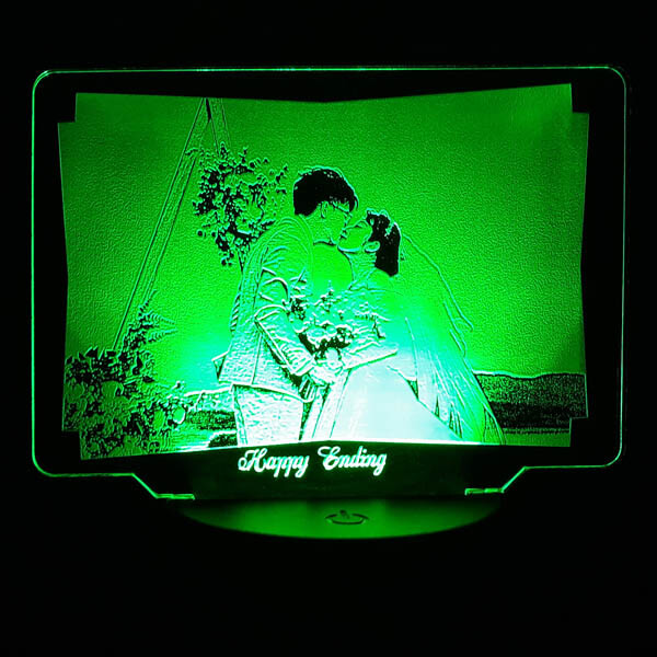 Đèn LED khắc theo yêu cầu - Mẫu chữ nhật 02