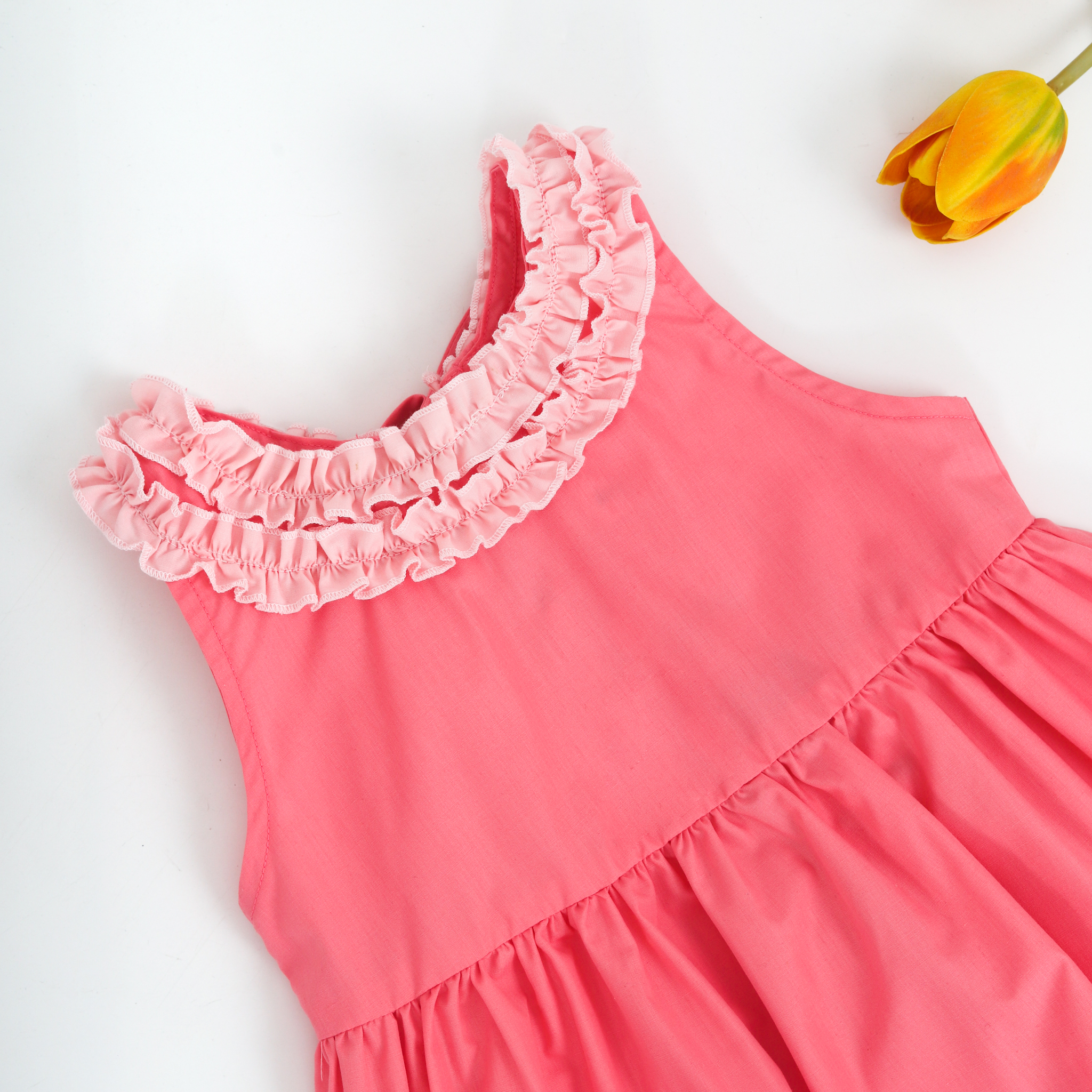 Váy cổ tròn phối bèo màu_thumbnail_3