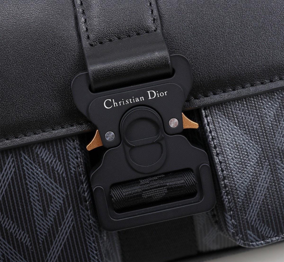 Túi đeo chéo Dior Hit The Road Bag With Strap Black CD Diamond Canvas_thumbnail_4