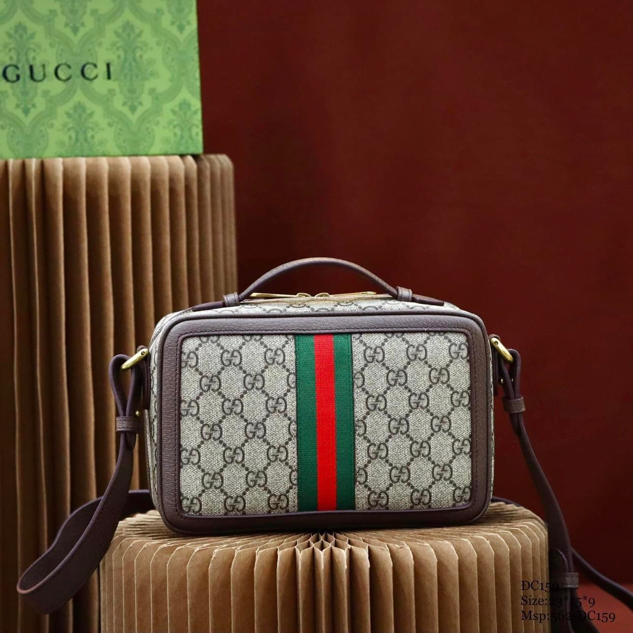 Túi đeo chéo Gucci Ophidia Small Shoulder Bag Brown leather_thumbnail_2
