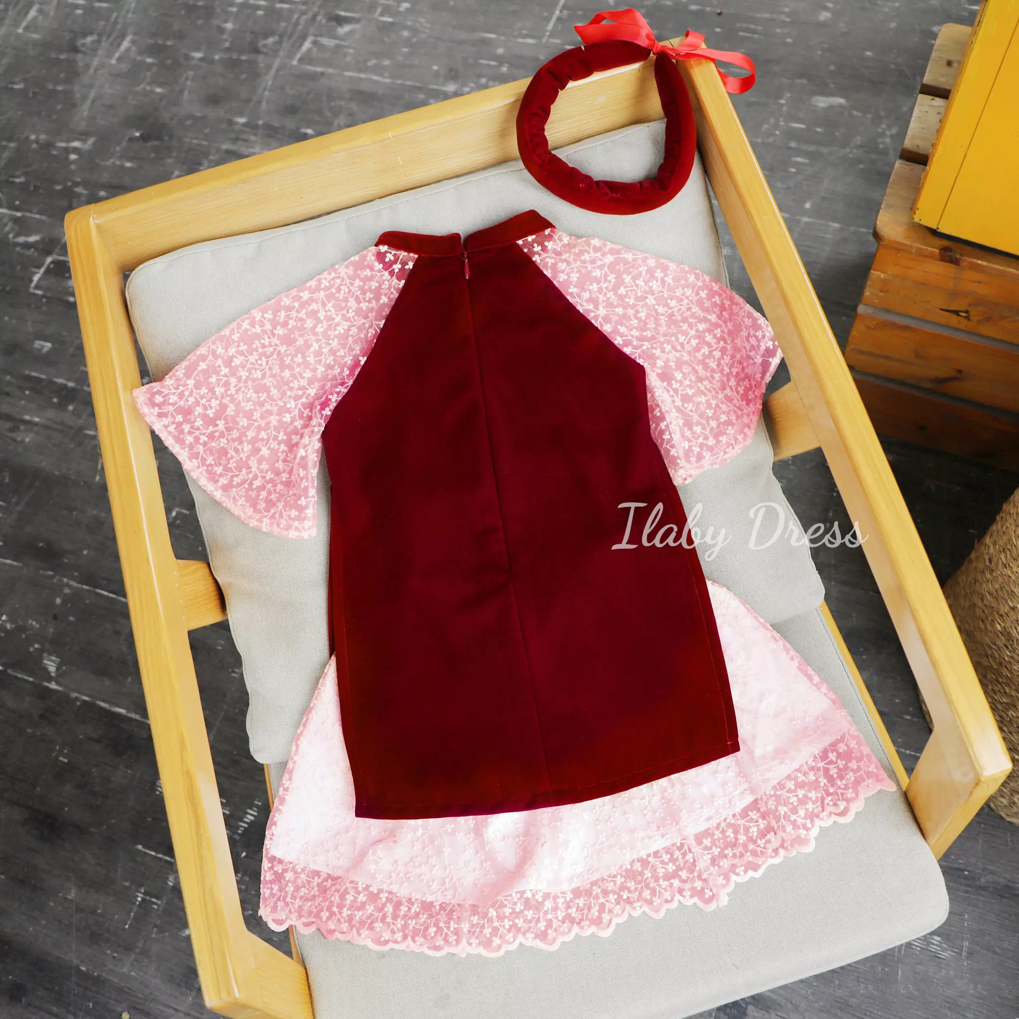 Áo dài nhung phối ren_thumbnail_5