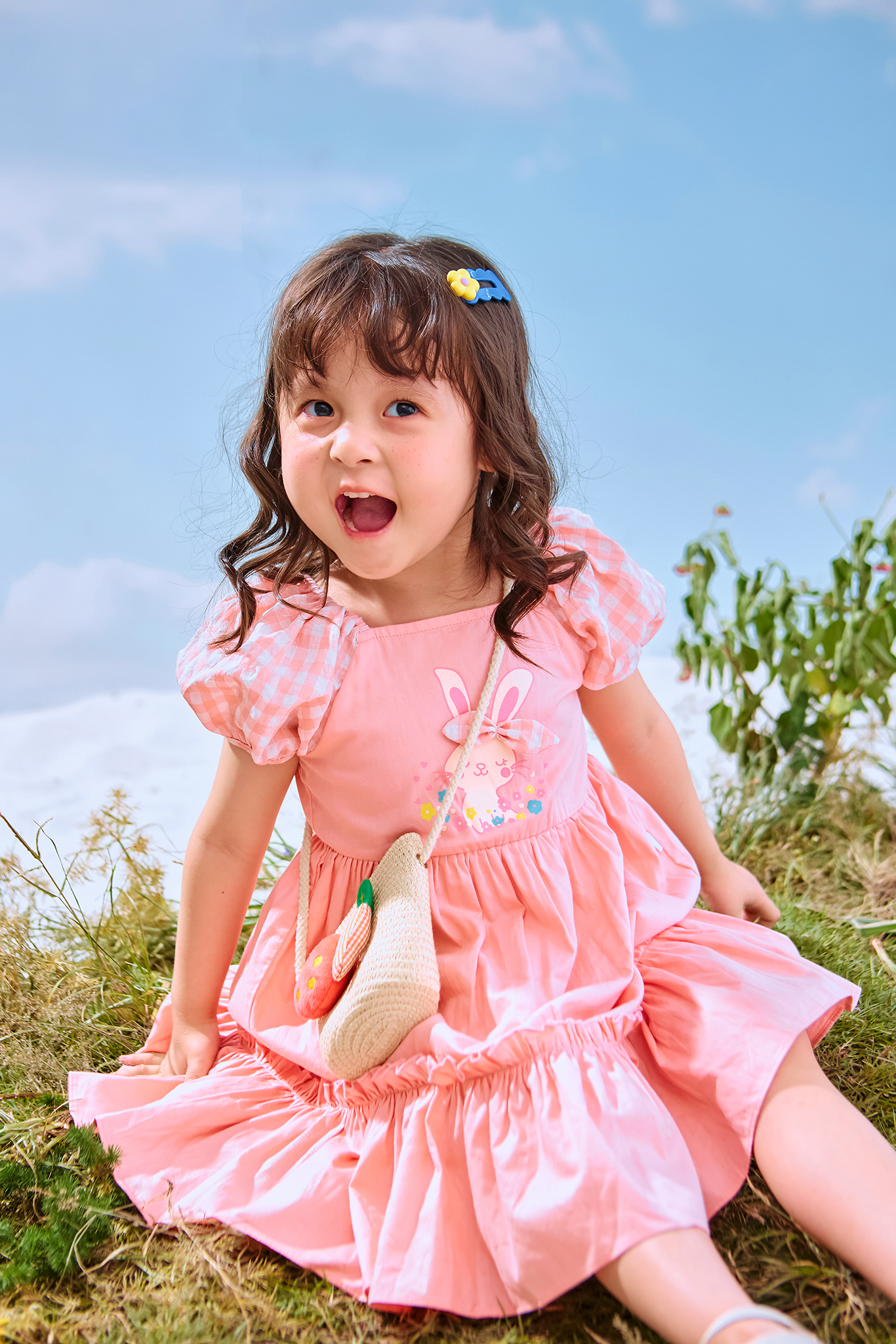 Váy cổ vuông phối tay kẻ_thumbnail_2