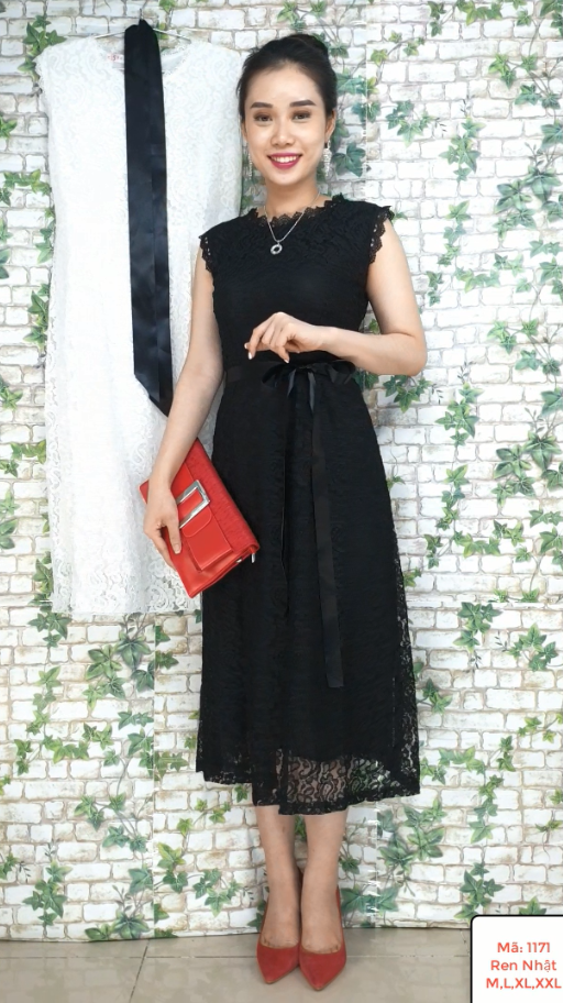 [1171] Đầm ren dài tiểu thư Elisa Hàn Quốc cực đẹp duyên dáng 