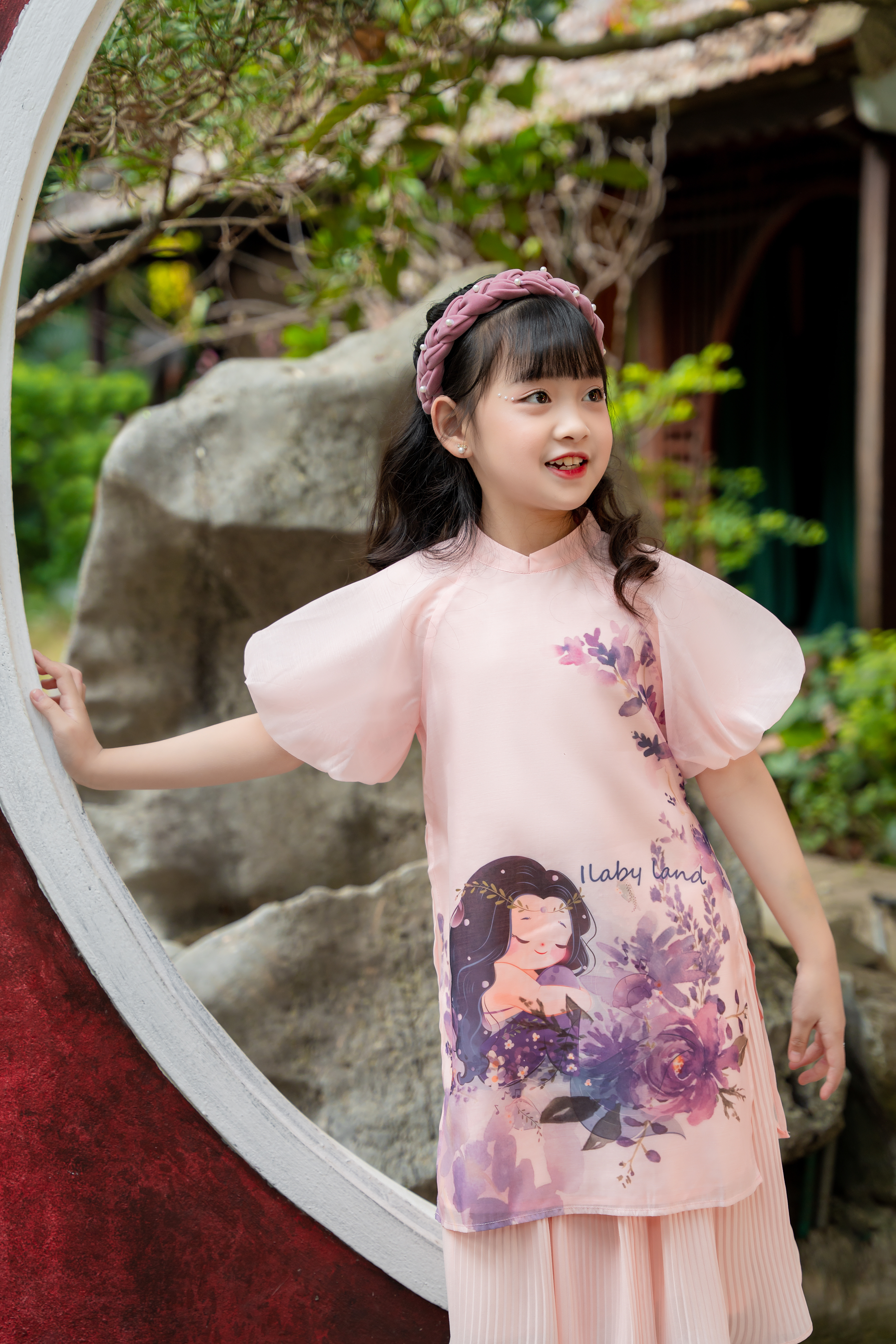 Áo dài hồng Ilabyland in hình_thumbnail_2