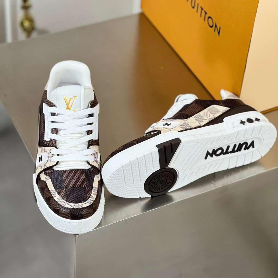 Giày Sneaker LV Trainer Damier grained calf leather_thumbnail_4