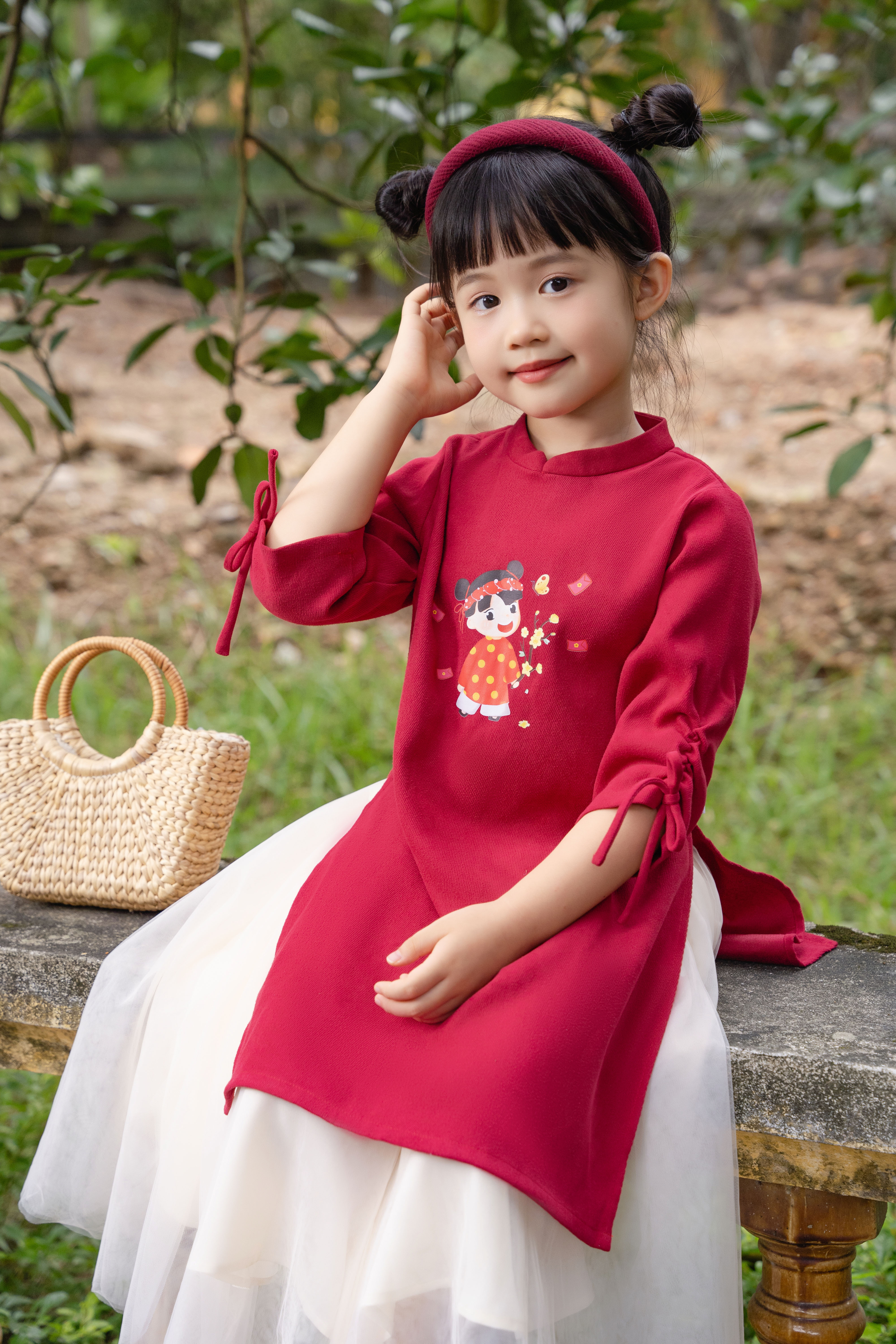 Áo dài nhung in hình Tết_thumbnail_3