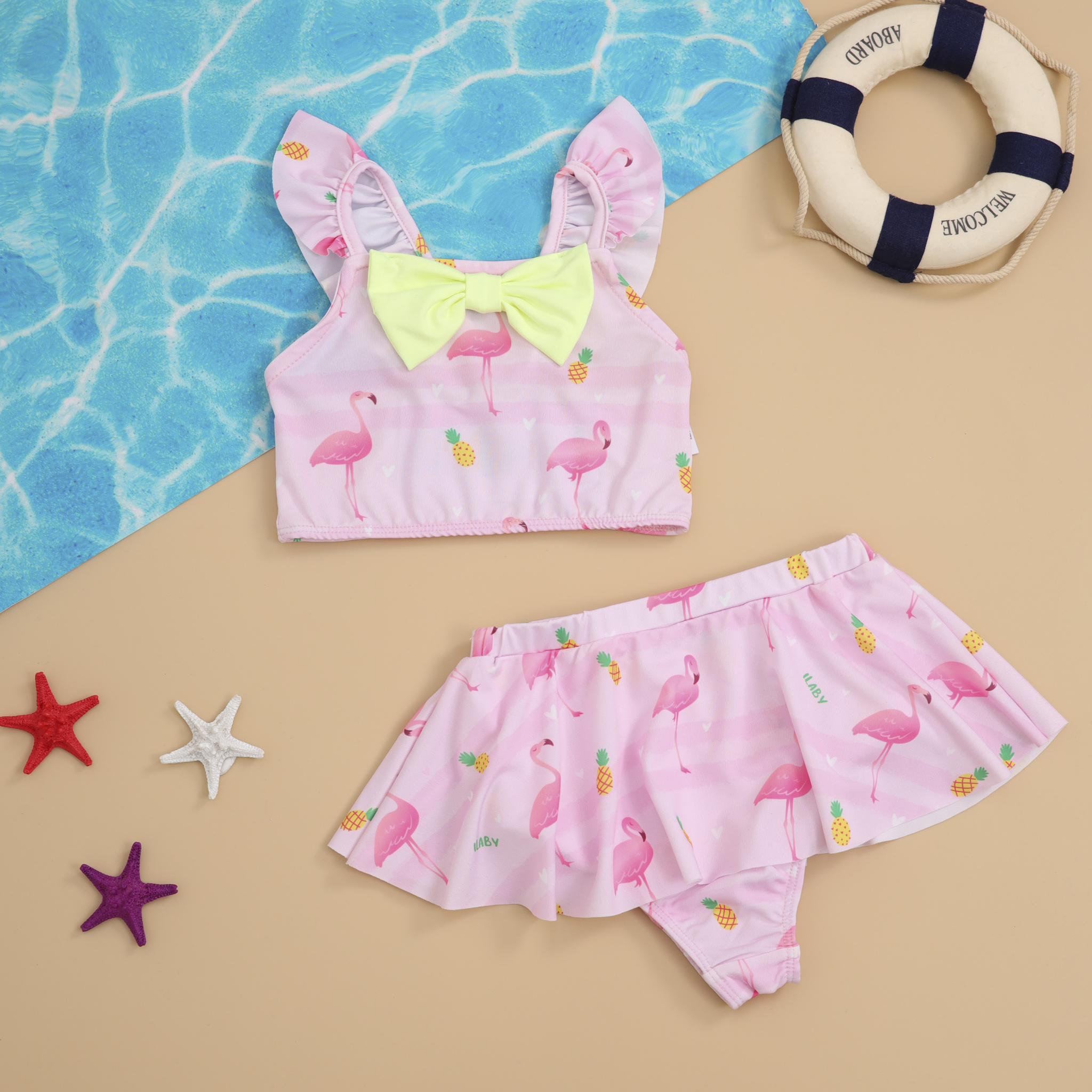 Bộ bơi áo ngắn croptop đính nơ_thumbnail_6