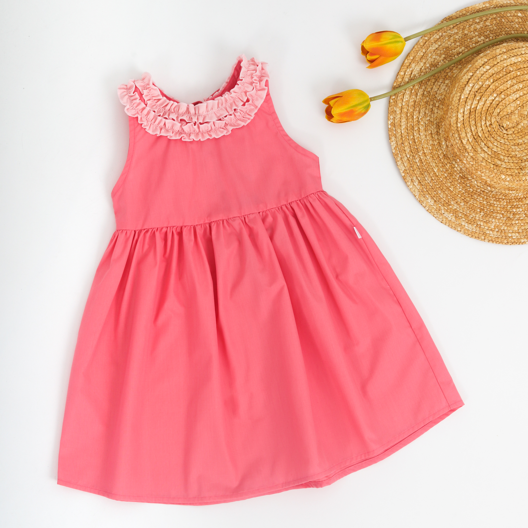 Váy cổ tròn phối bèo màu_thumbnail_2