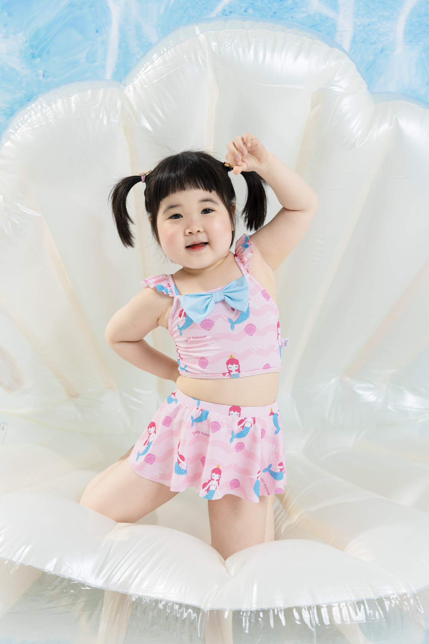 Bộ bơi áo ngắn croptop đính nơ