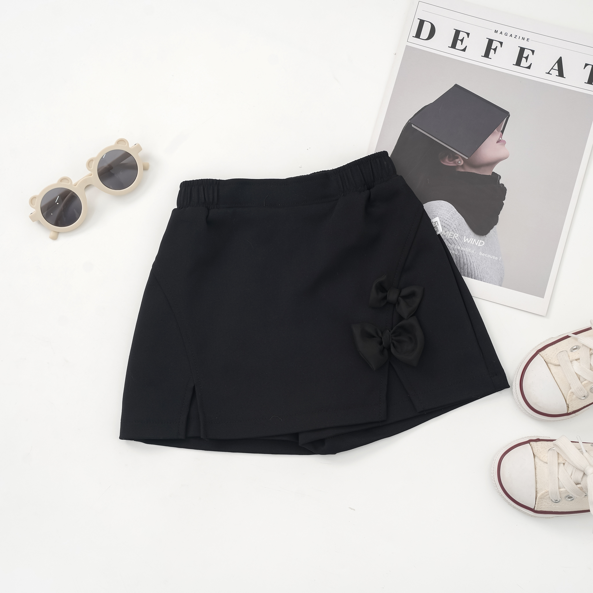 Quần váy xẻ phối nơ_thumbnail_4