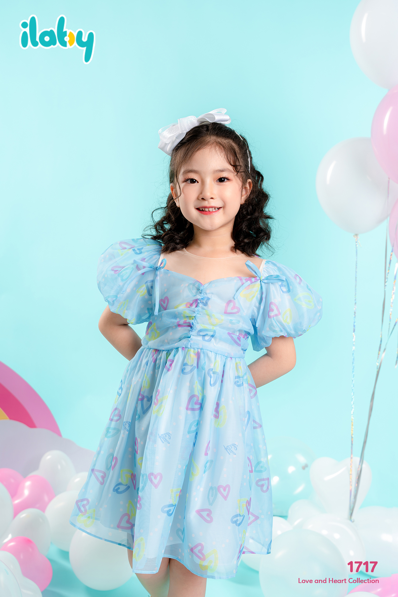 Váy voan họa tiết ngực nhún phối nơ vai_thumbnail_1