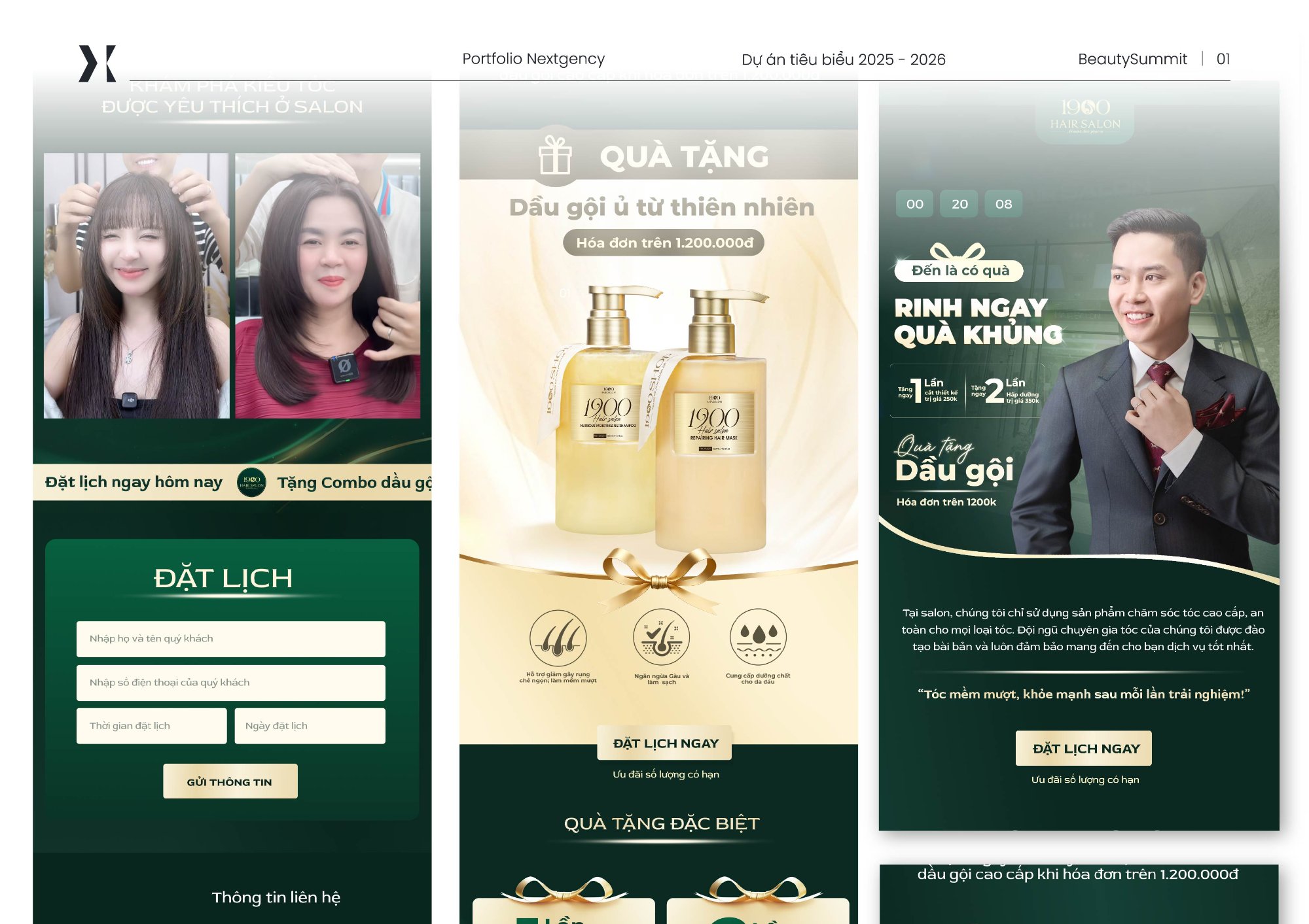 1900 Hair Salon - Landing Page