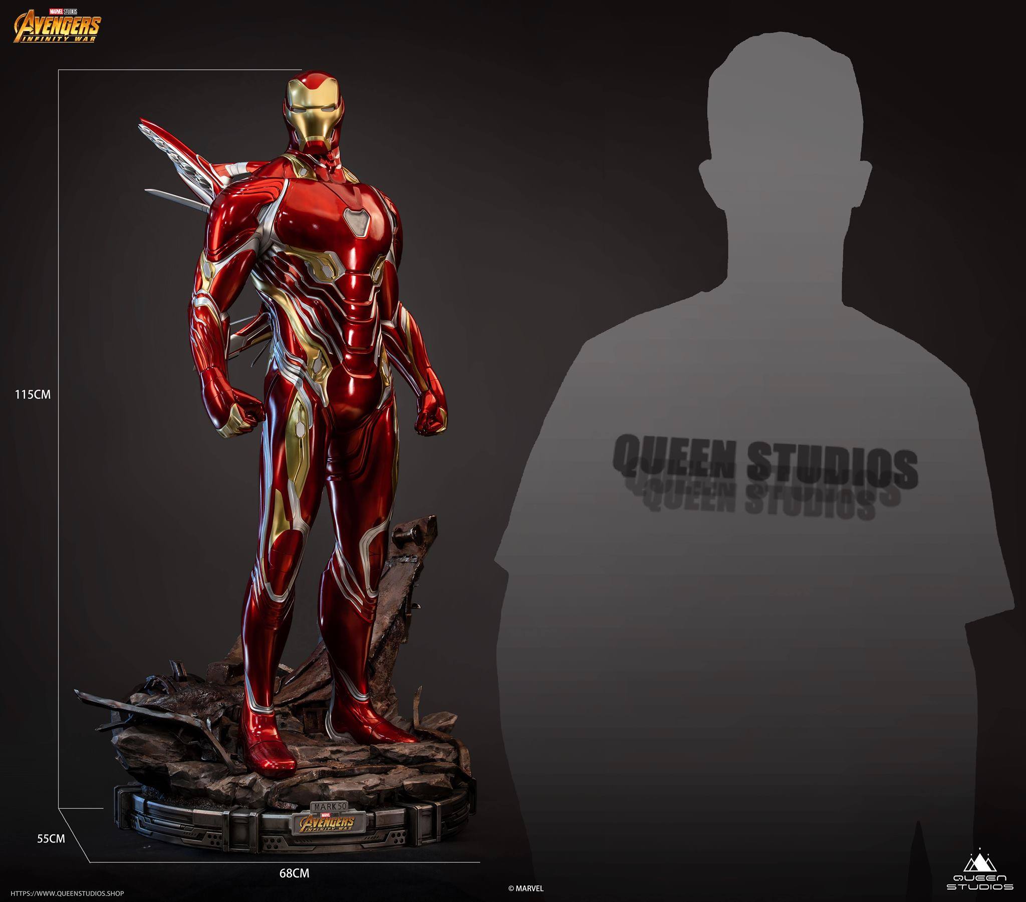 Queen Studios 1/2 Iron Man Mark 50 Starue Toyz - Mô Hình Cao Cấp & Mô Hình  Chính Hãng