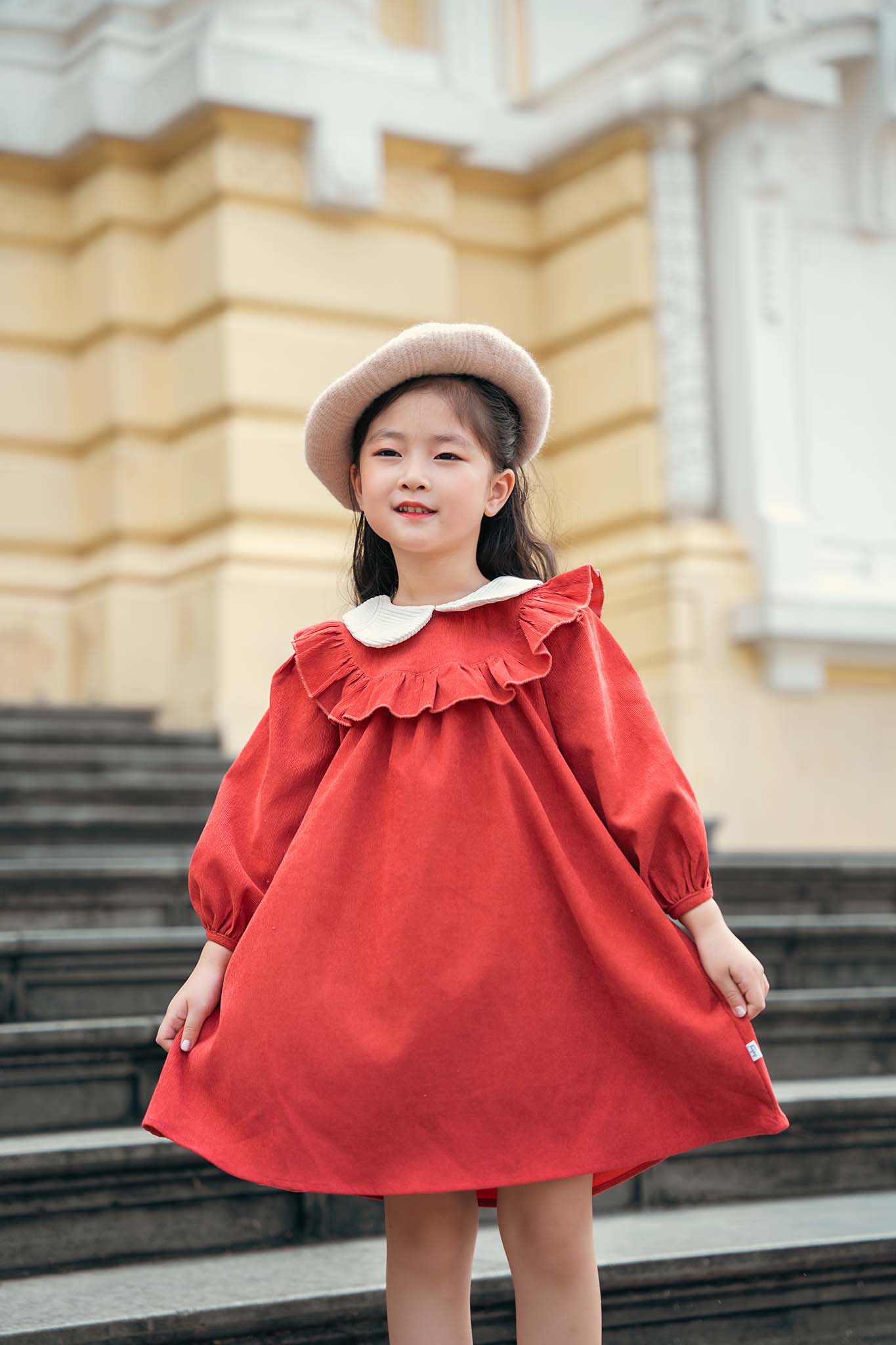 Váy nhung cổ phối can bèo_thumbnail_1