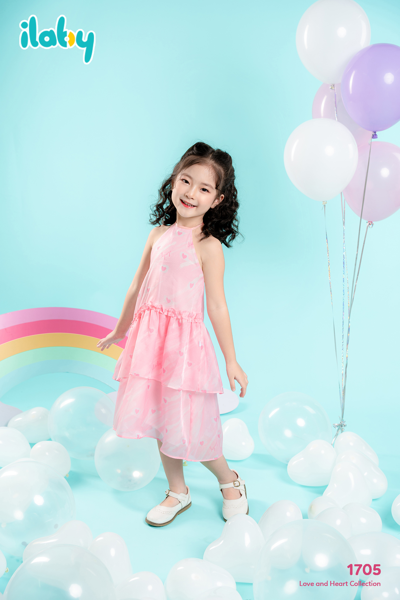 Váy tơ họa tiết cổ yếm