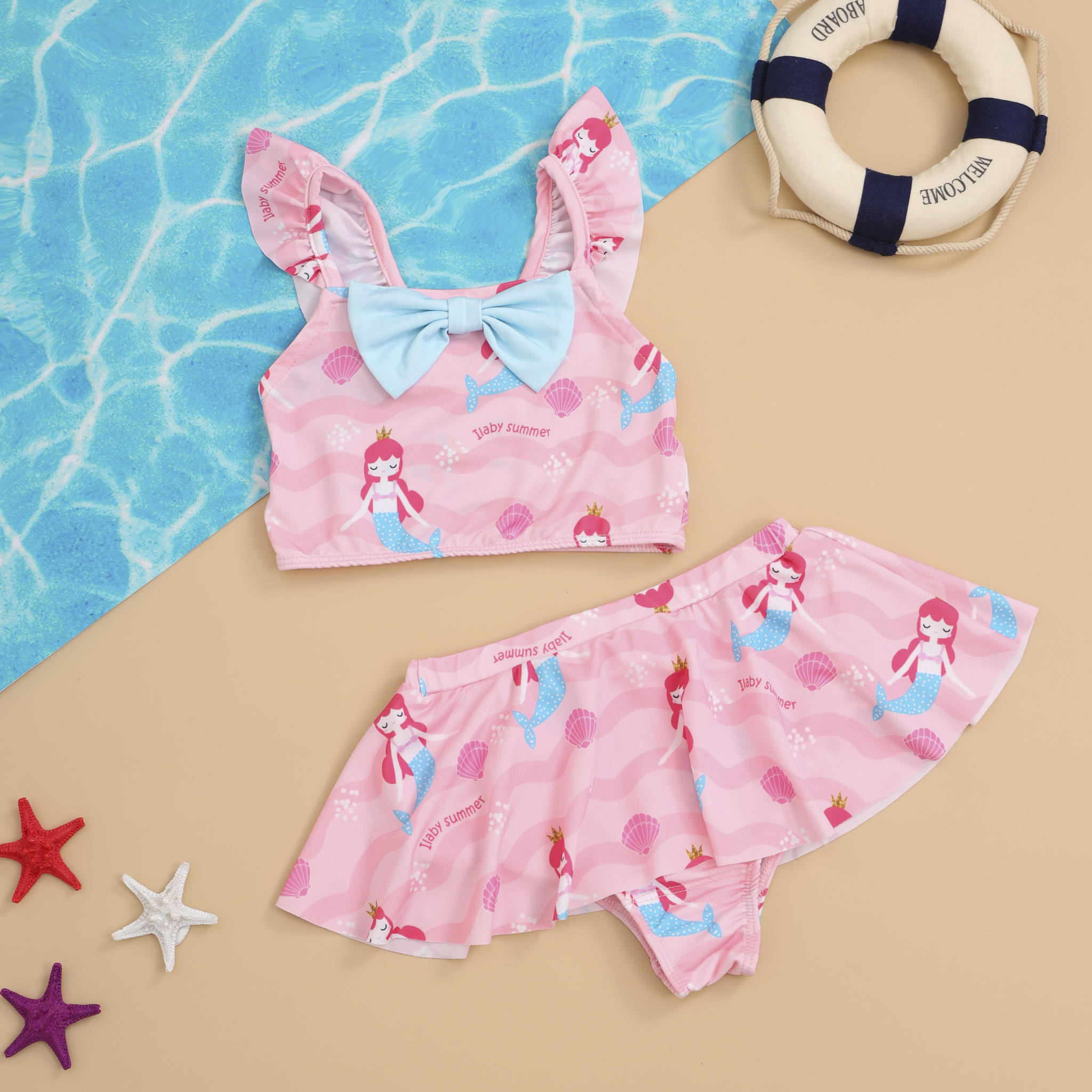 Bộ bơi áo ngắn croptop đính nơ_thumbnail_7