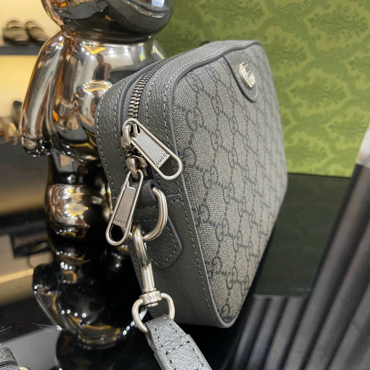 Túi đeo chéo Gucci Ophidia GG Shoulder Bag Grey leather_thumbnail_2