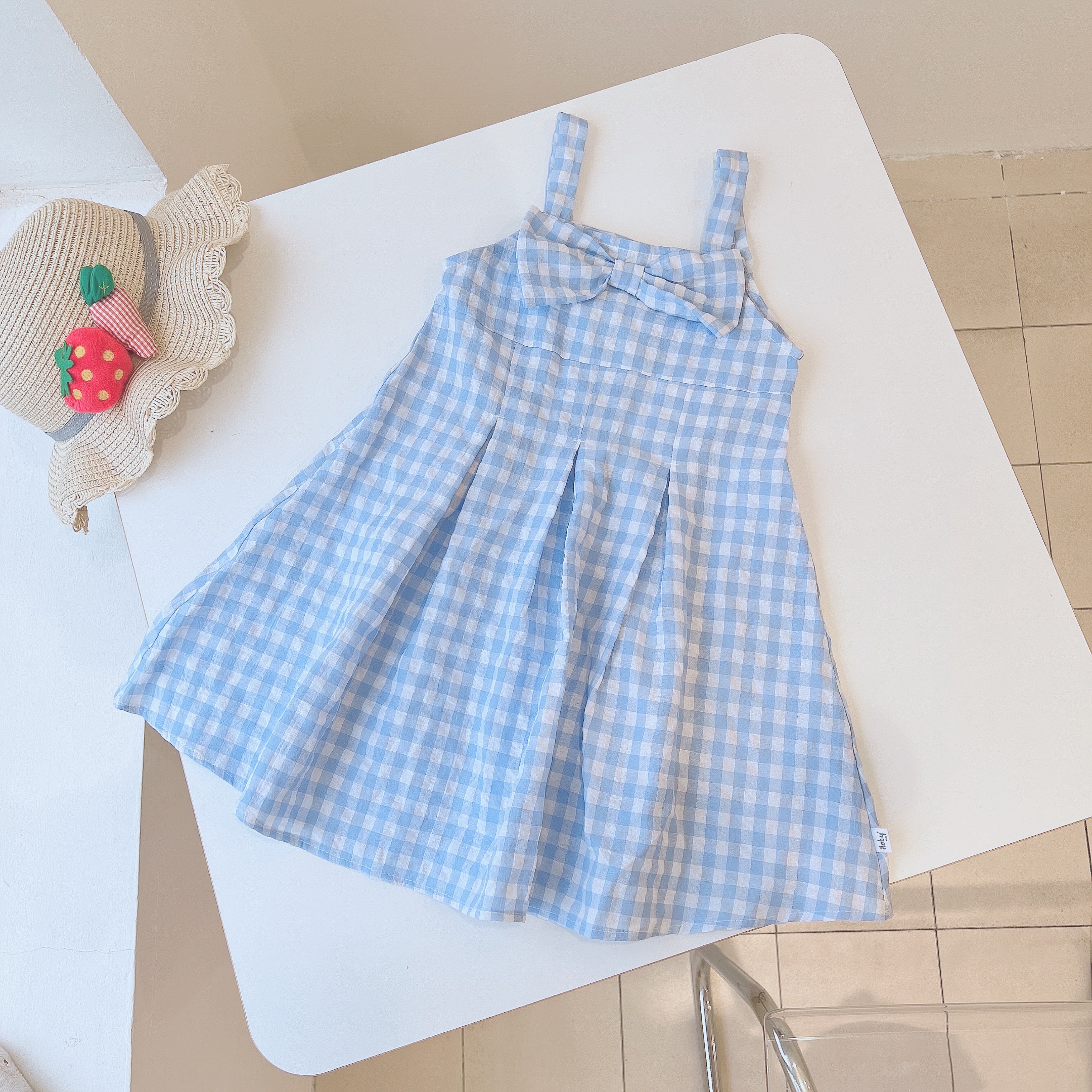 Váy kẻ hai dây nơ ngực_thumbnail_6