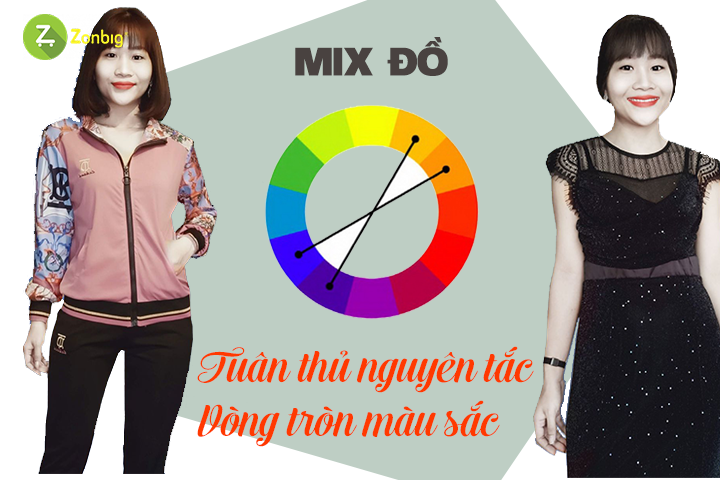 cách phối màu quần áo theo bảng màu