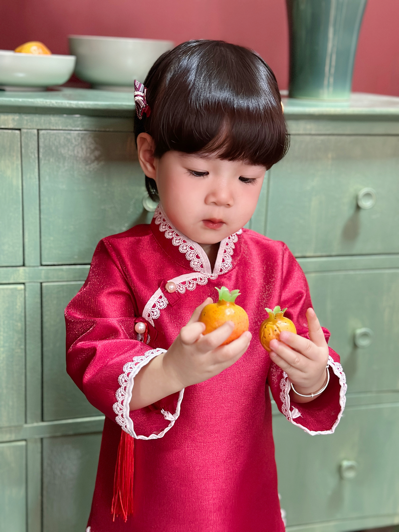 Sườn xám váy cho bé gái 1 2 3 4 5 6 tuổi Magickids phối ren Áo dài cách tân bé gái mặc Tết, đi chơi AD22014_thumbnail_5