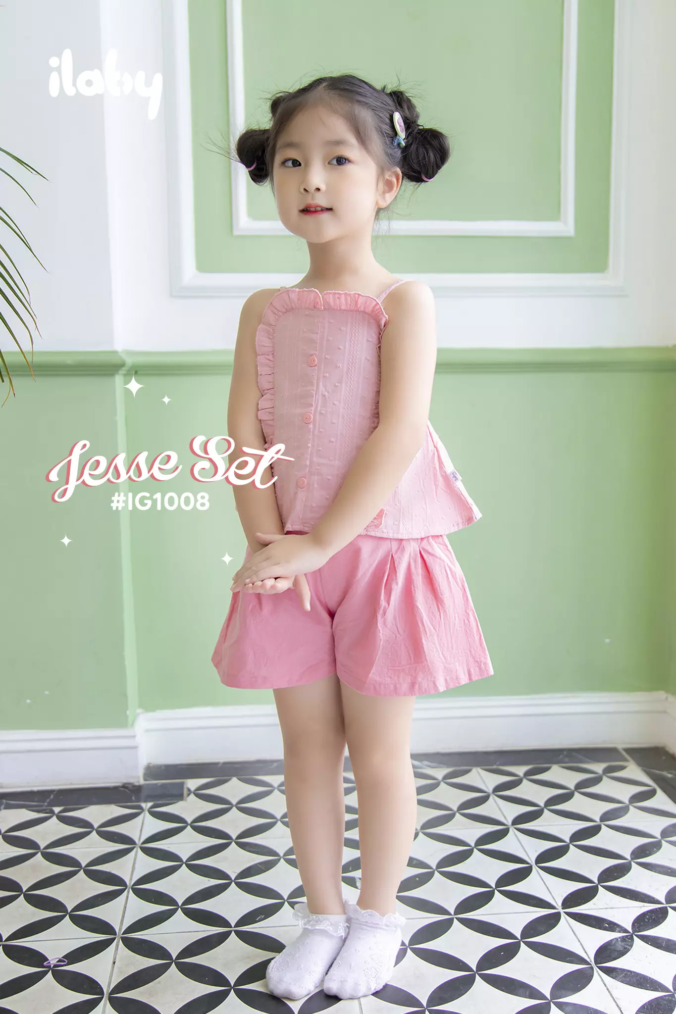 Đồ bộ bé gái hai dây yếm bèo_thumbnail_0