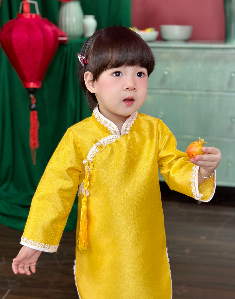 Sườn xám váy cho bé gái 1 2 3 4 5 6 tuổi Magickids phối ren Áo dài cách tân bé gái mặc Tết, đi chơi AD22014_thumbnail_3