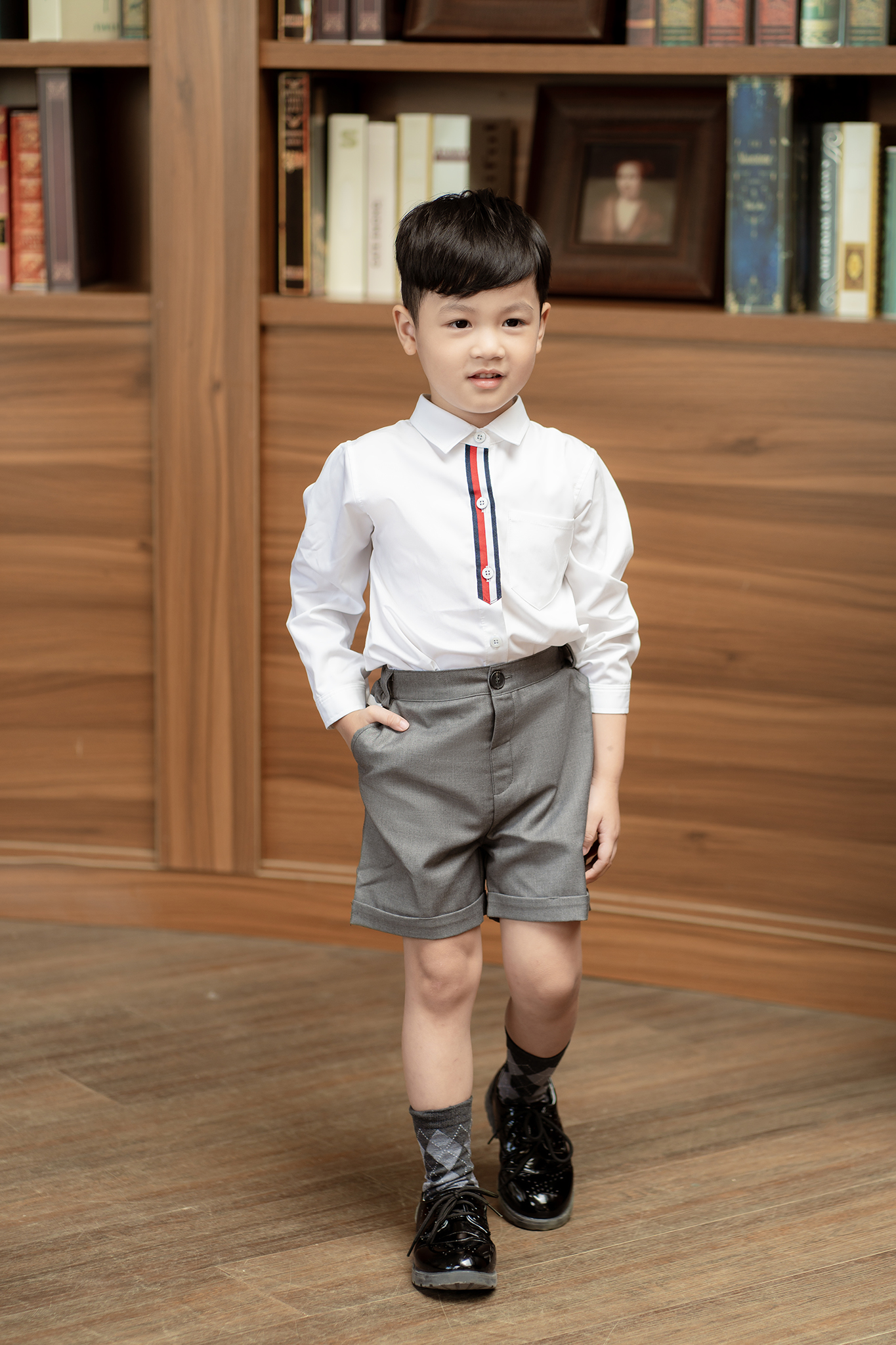 Quần túi chéo kẹp lé phối dây dệt