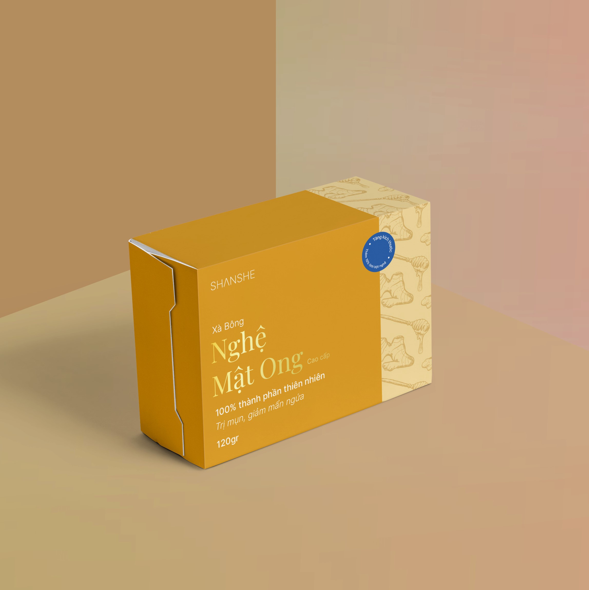 XÀ BÔNG NGHỆ MẬT ONG 120G - SHANSHE