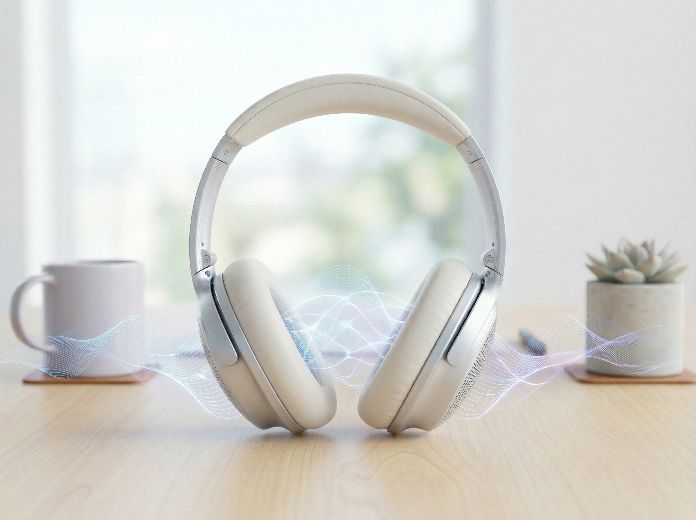 Premium over-ear headphones for a 12-minute focus audio routine