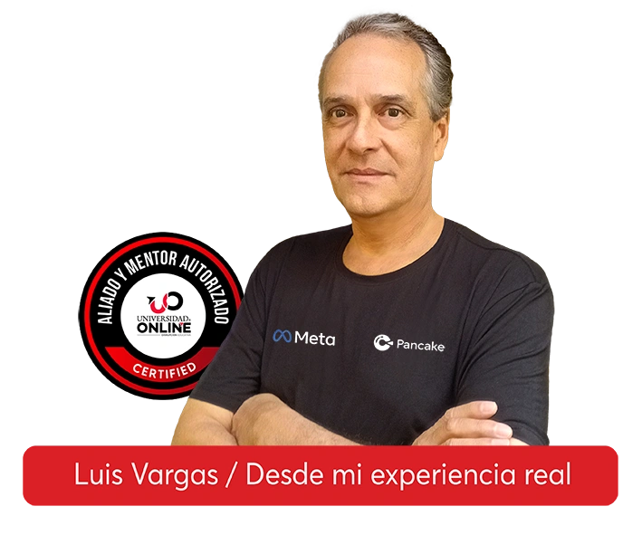 Luis Vargas, aliado y mentor autorizado Universidad Online, Meta y Pancake