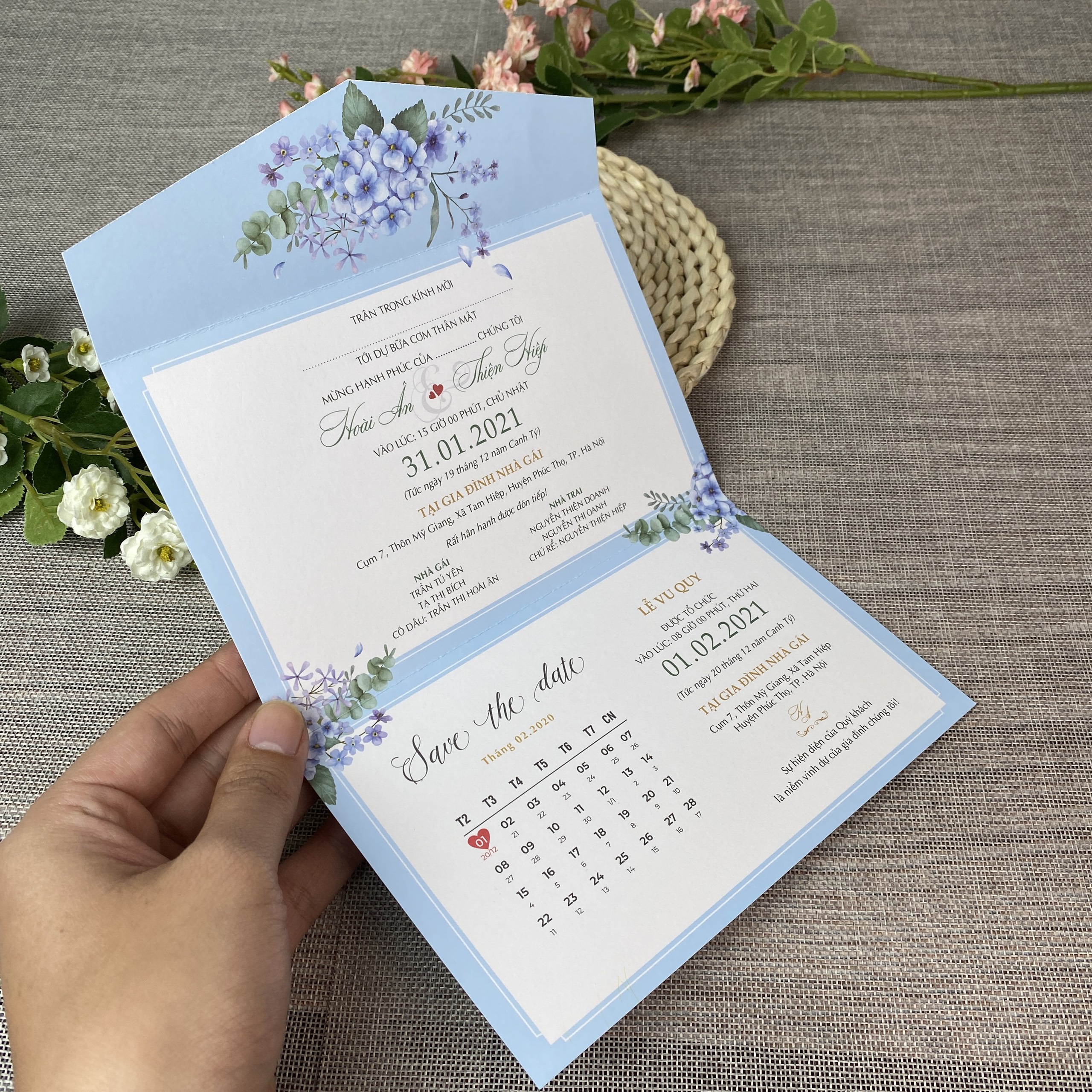 Thiệp gập classic - HD168