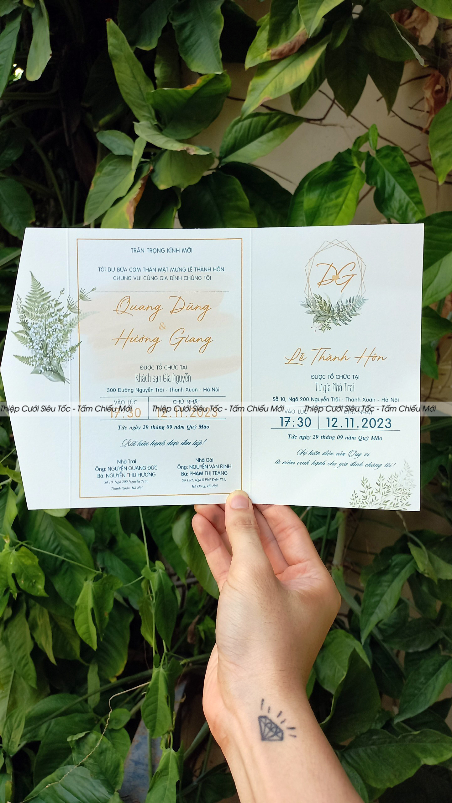 Thiệp gập classic HD294