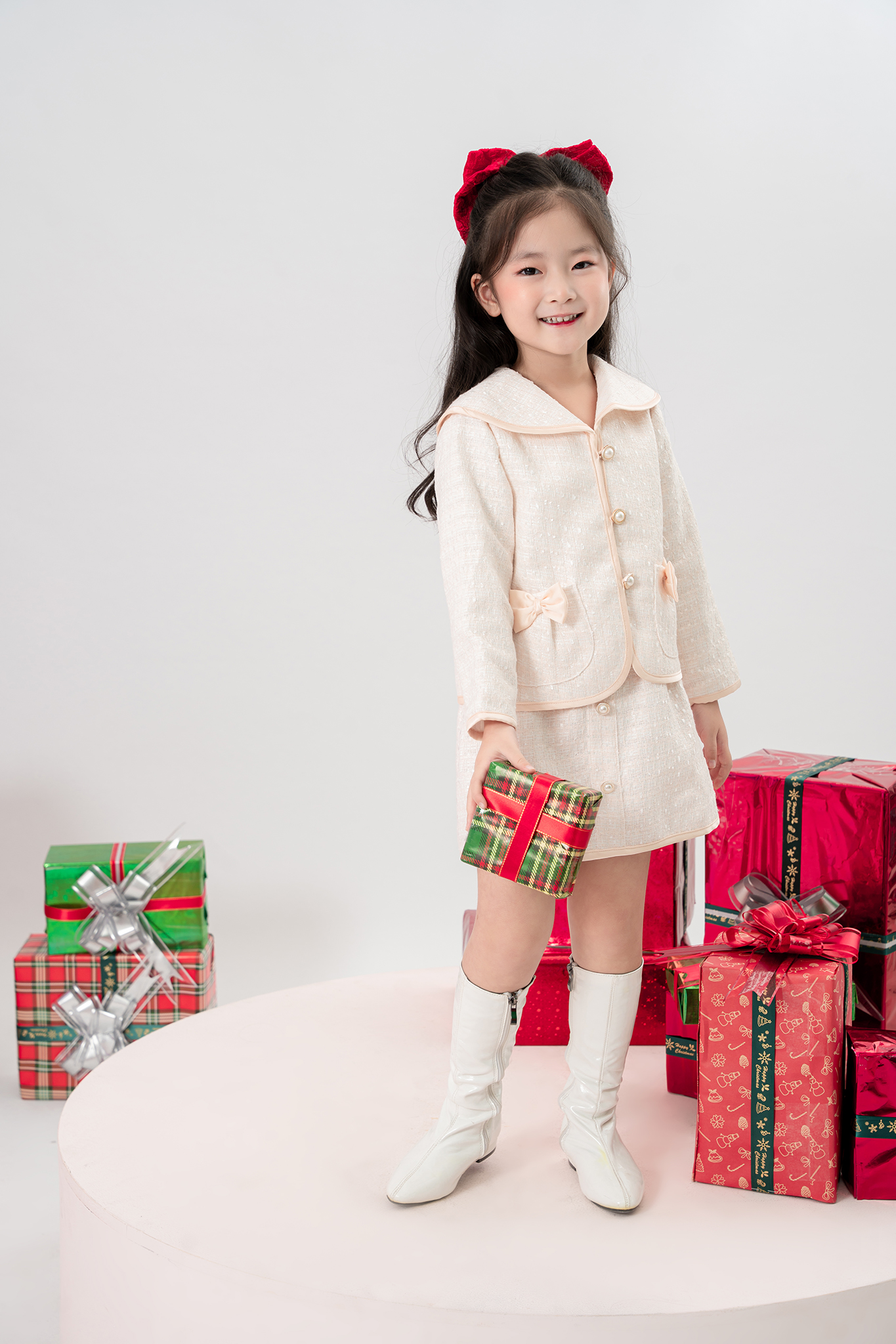 Áo khoác tweed túi phối nơ_thumbnail_0