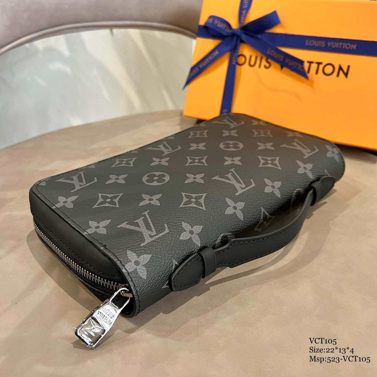 Ví dài séc clutch nam LV Zippy XL Monogram Eclipse Canvas_thumbnail_3