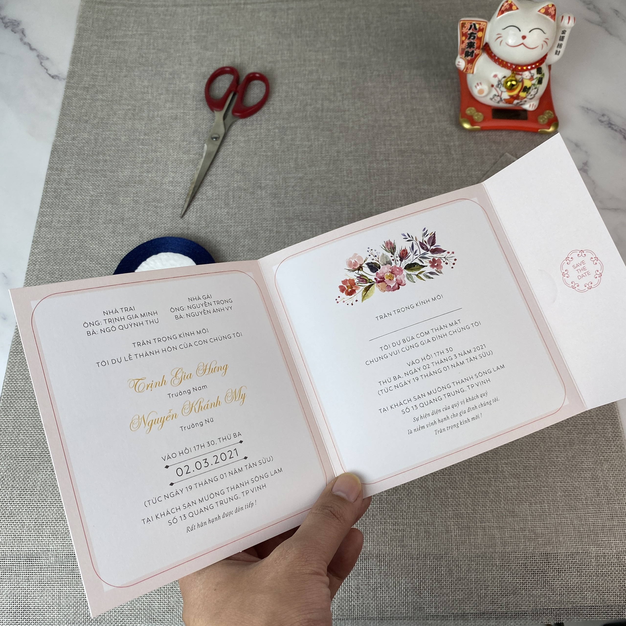 Thiệp gập Creamy VHCCG020