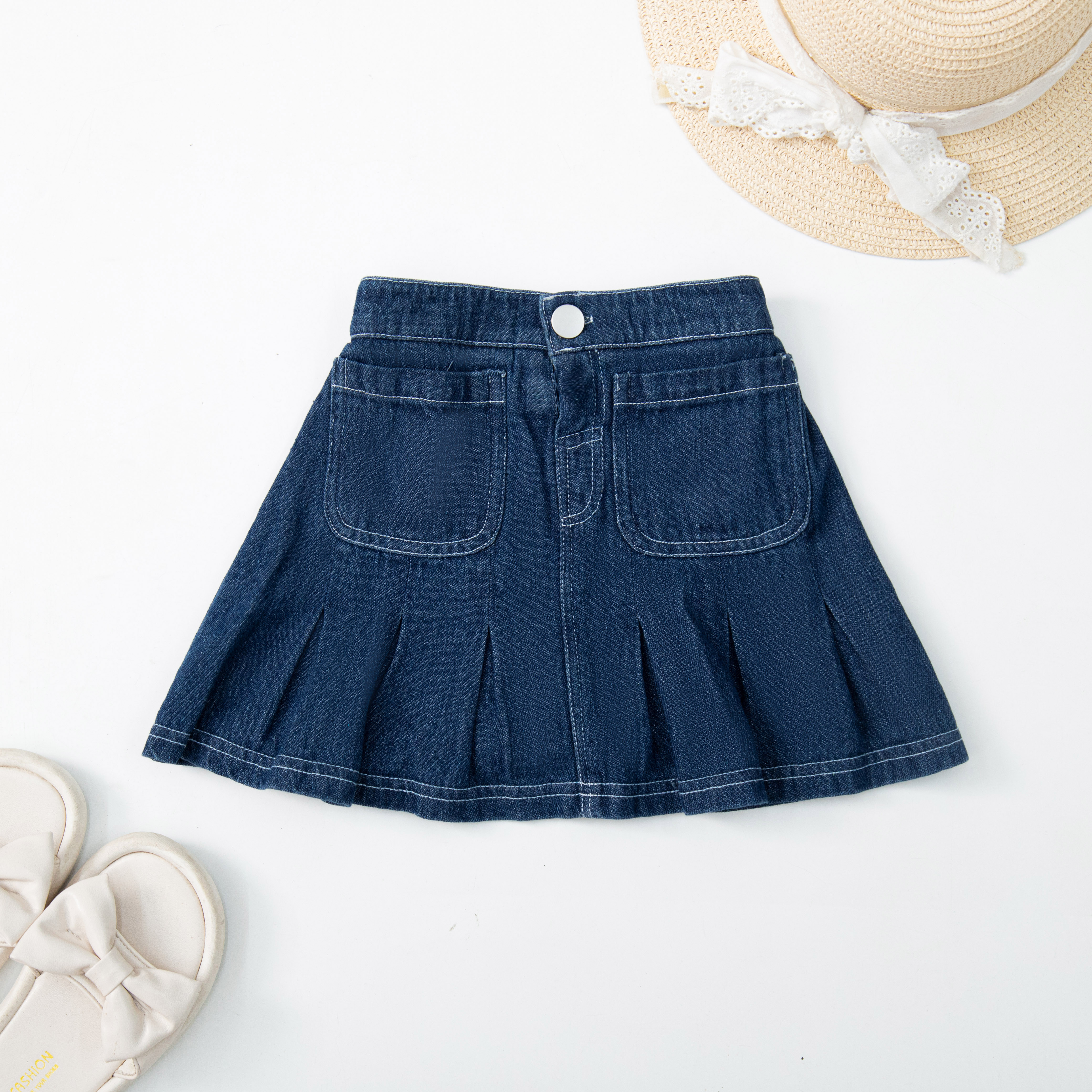 Chân váy jean túi ốp xếp ly_thumbnail_0