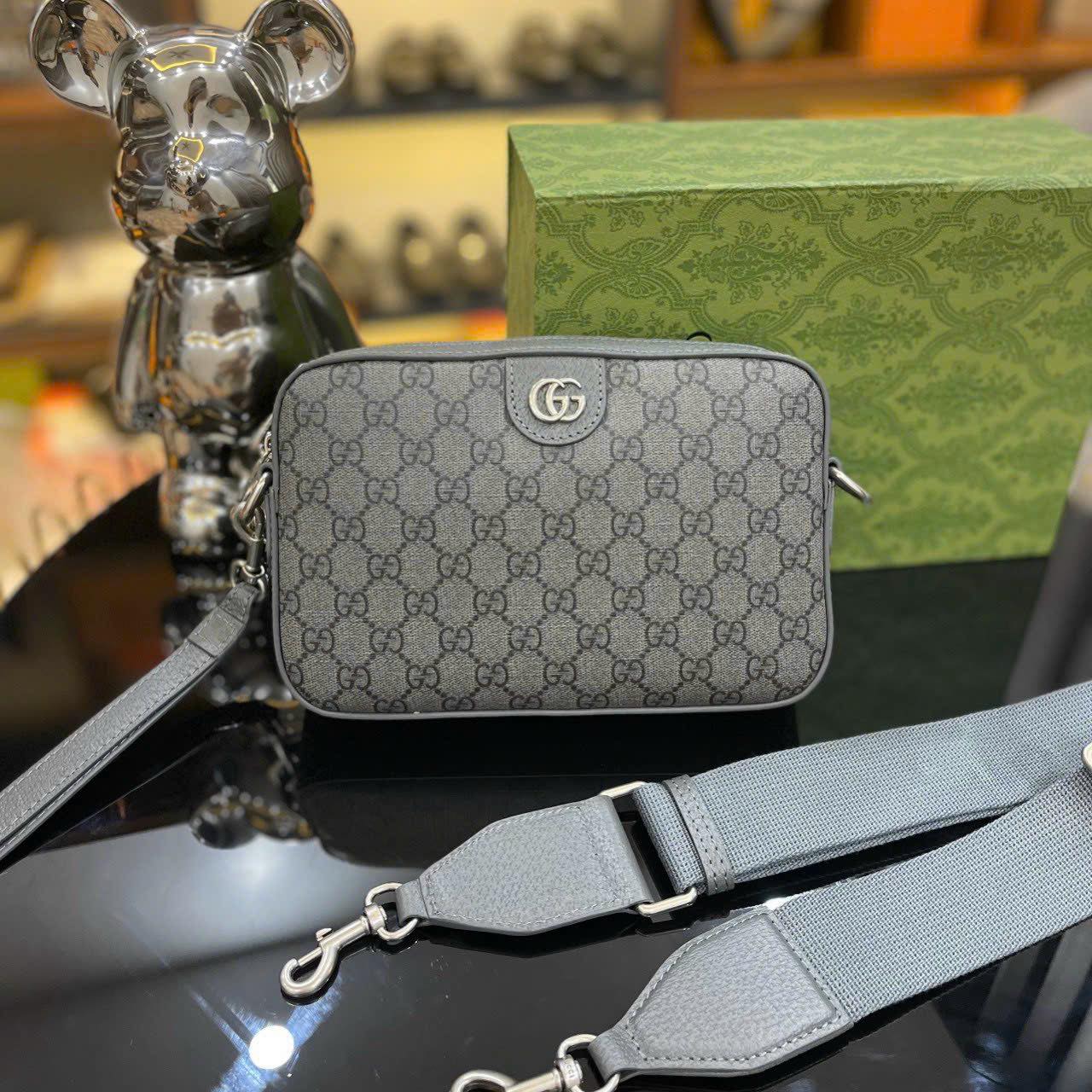 Túi đeo chéo Gucci Ophidia GG Shoulder Bag Grey leather_thumbnail_1