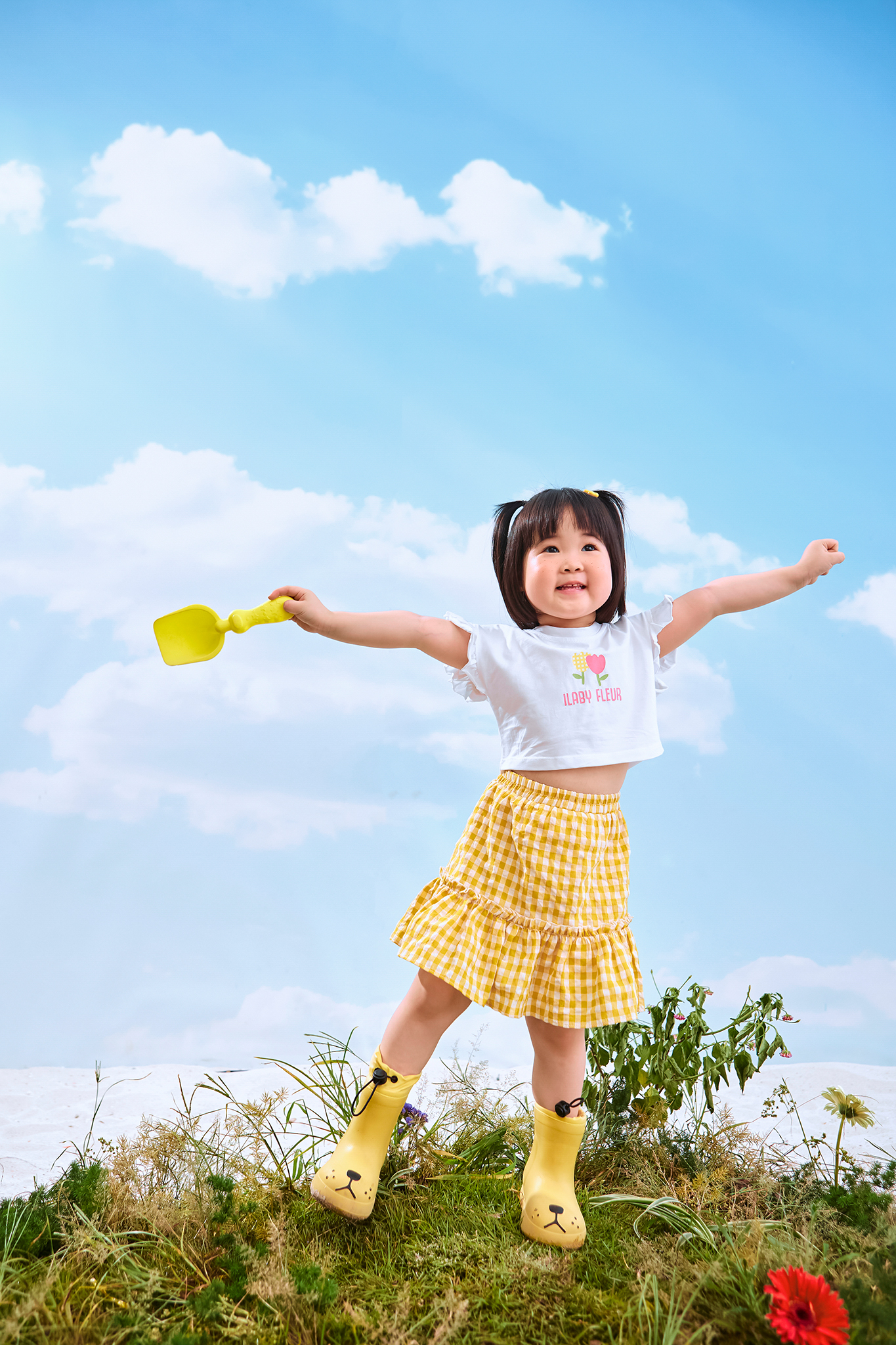 Set áo cotton chân váy kẻ_thumbnail_0