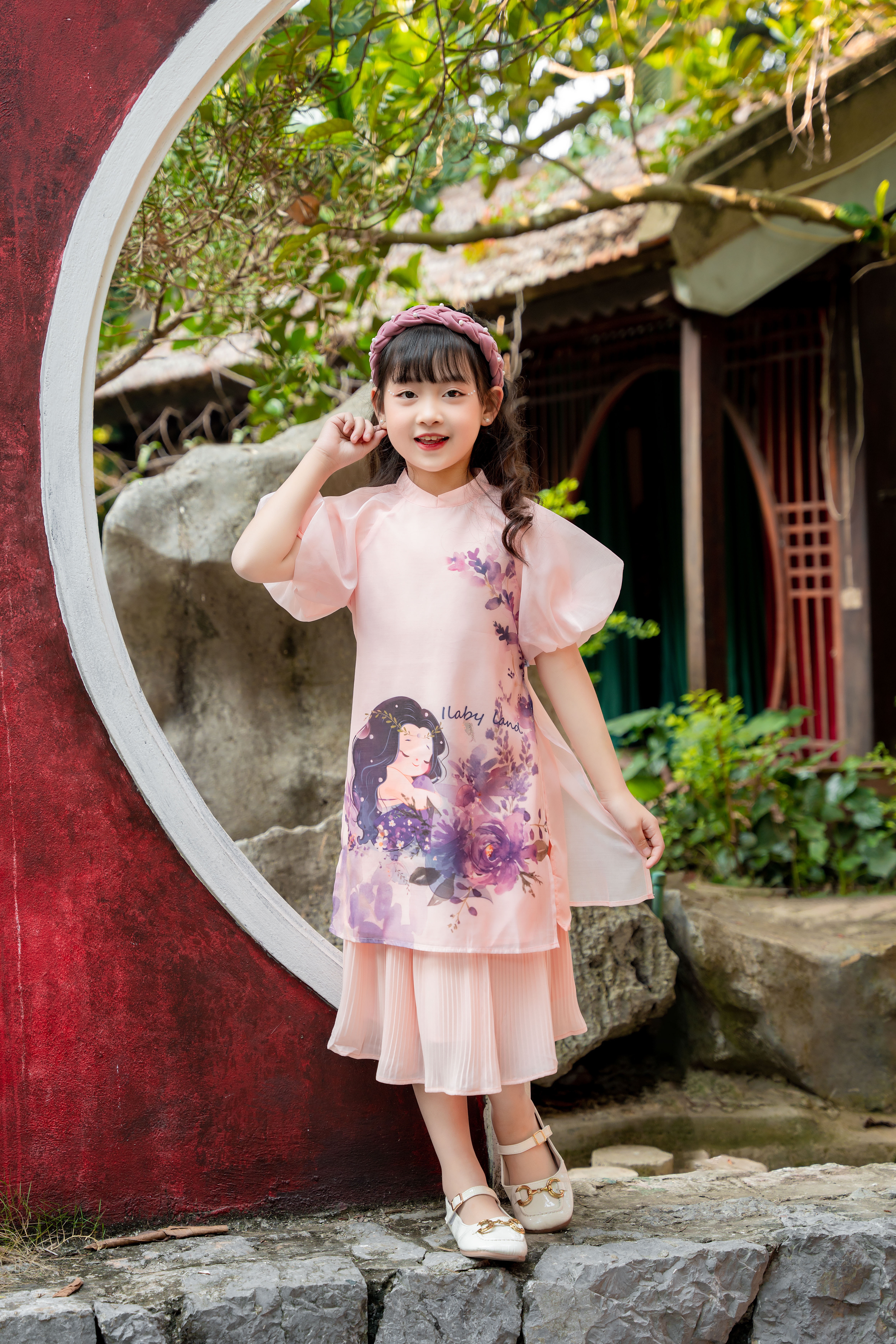 Áo dài hồng Ilabyland in hình_thumbnail_0