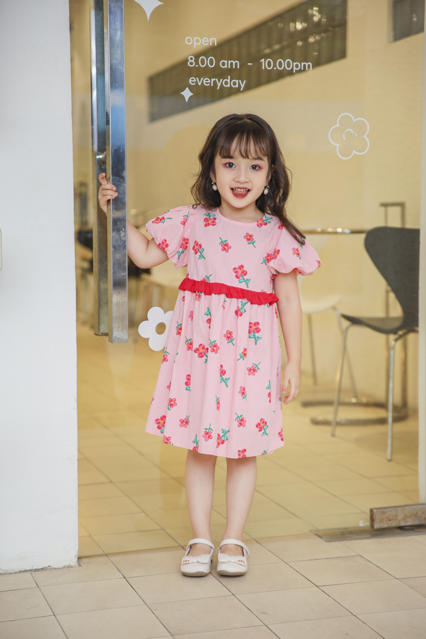 Váy babydoll phối bèo, nơ sau gáy_thumbnail_0