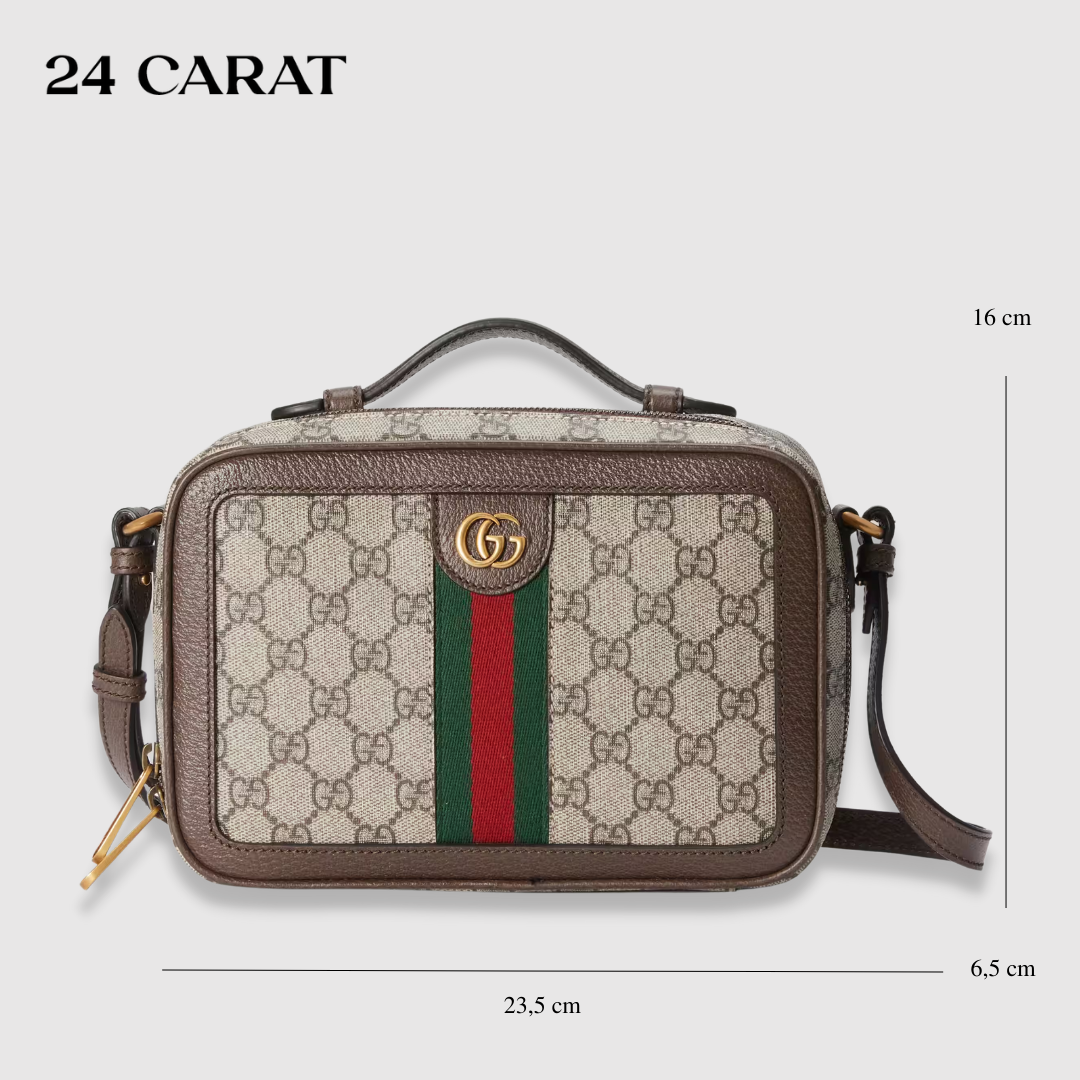 Túi đeo chéo Gucci Ophidia Small Shoulder Bag Brown leather