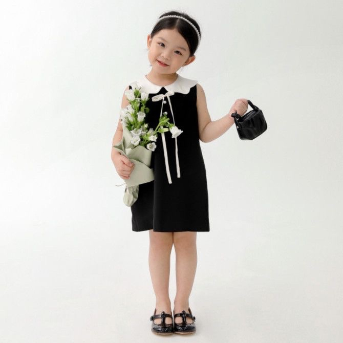 Váy suông chữ A cổ trắng - VA23002