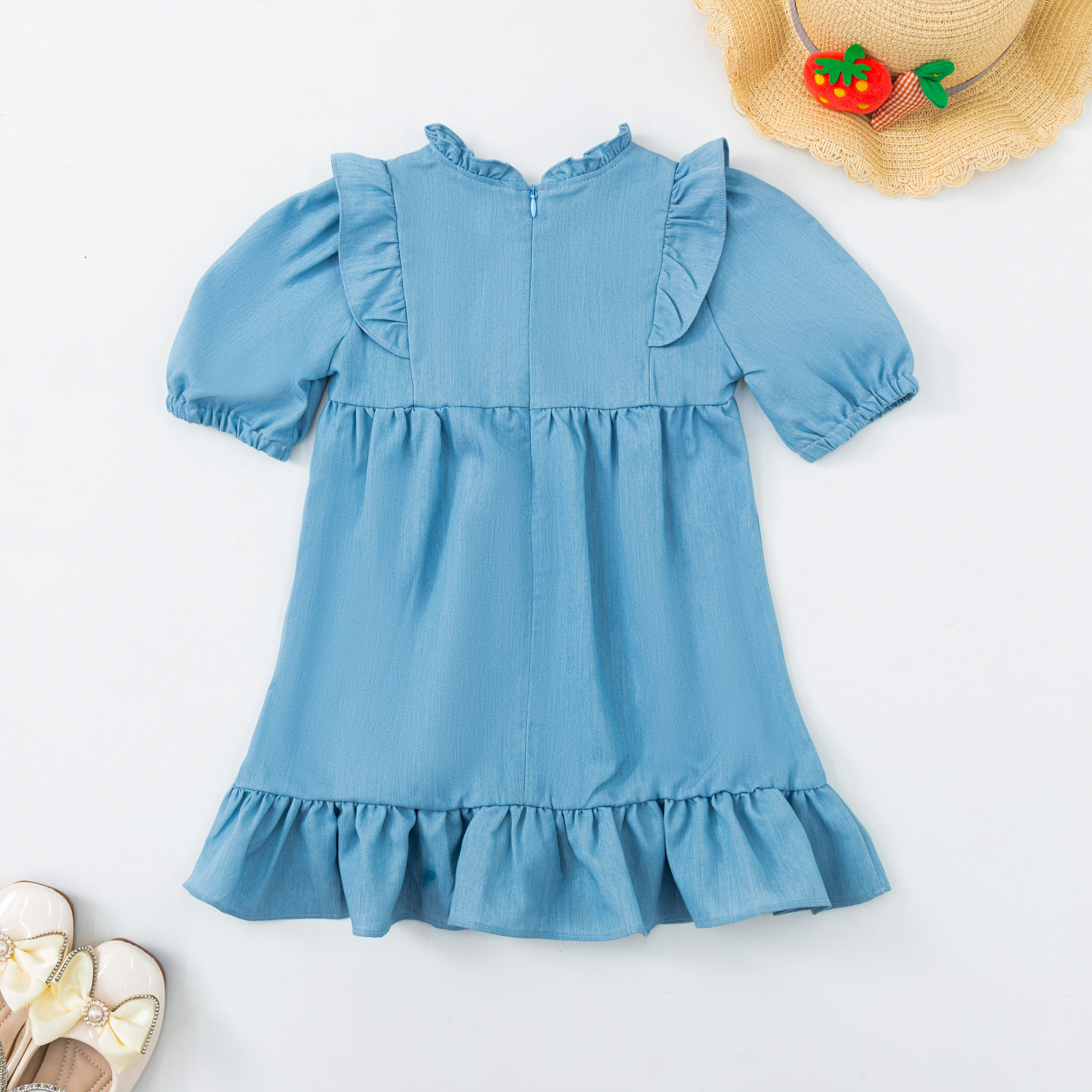 Váy xếp ly thân trước bèo vai_thumbnail_1